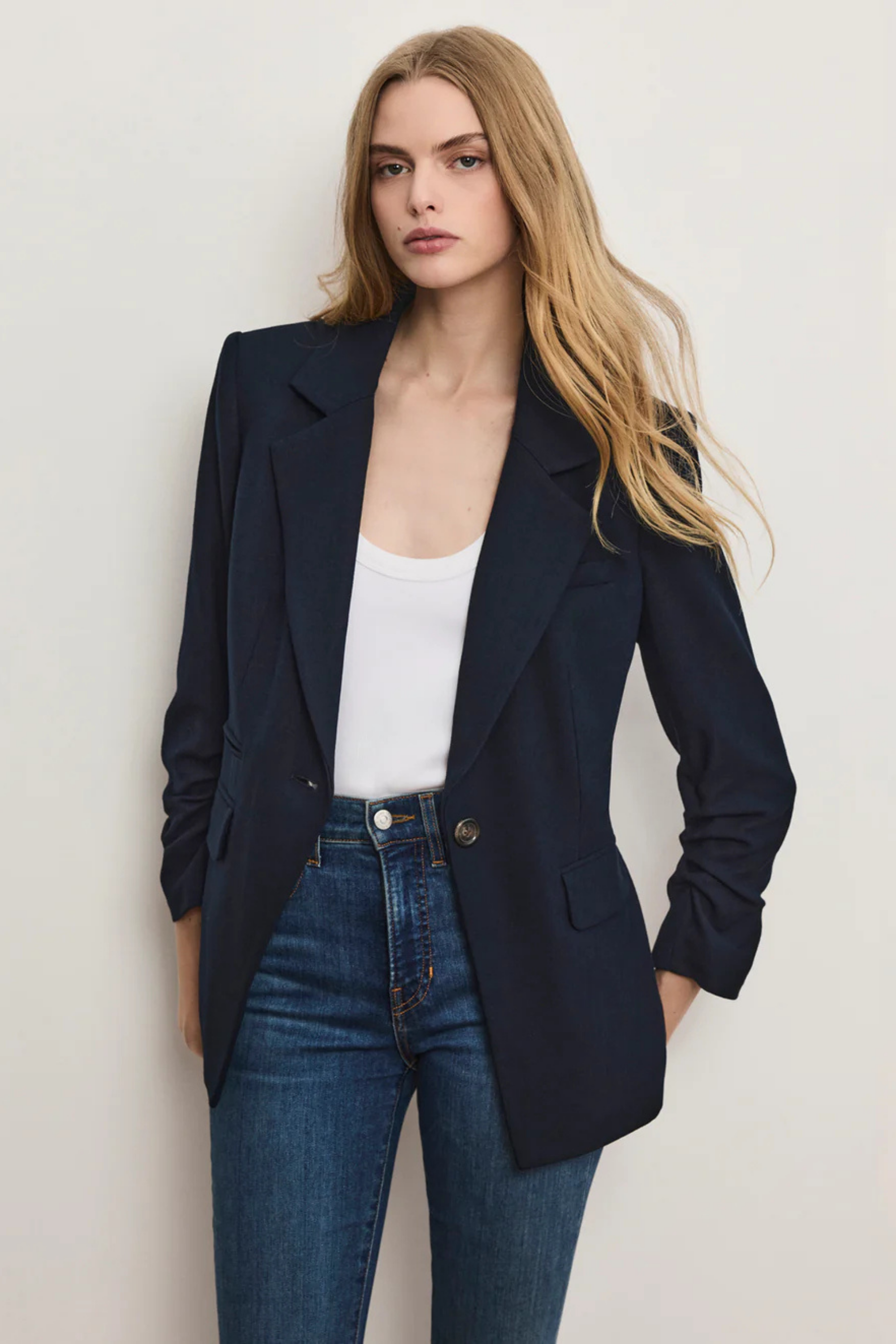 Veronica Beard Navy Battista Dickey Jacket