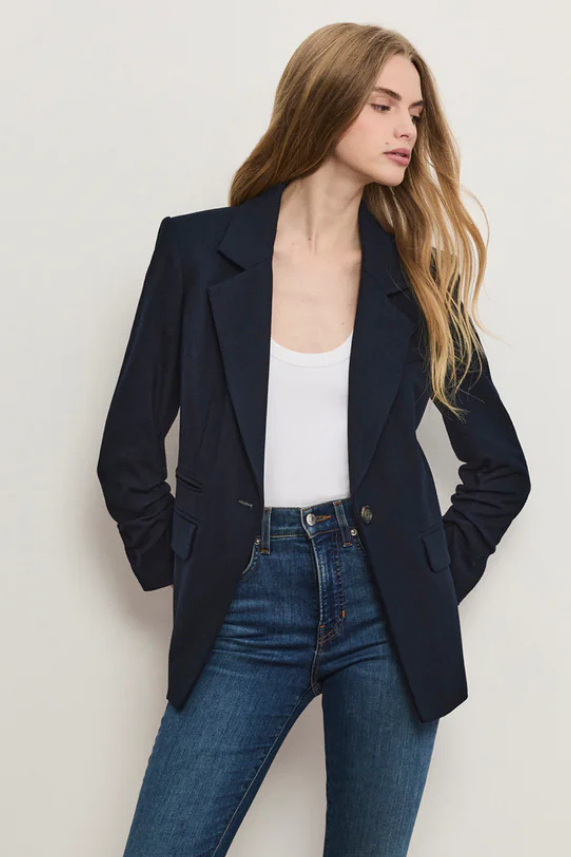 Veronica Beard Navy Battista Dickey Jacket