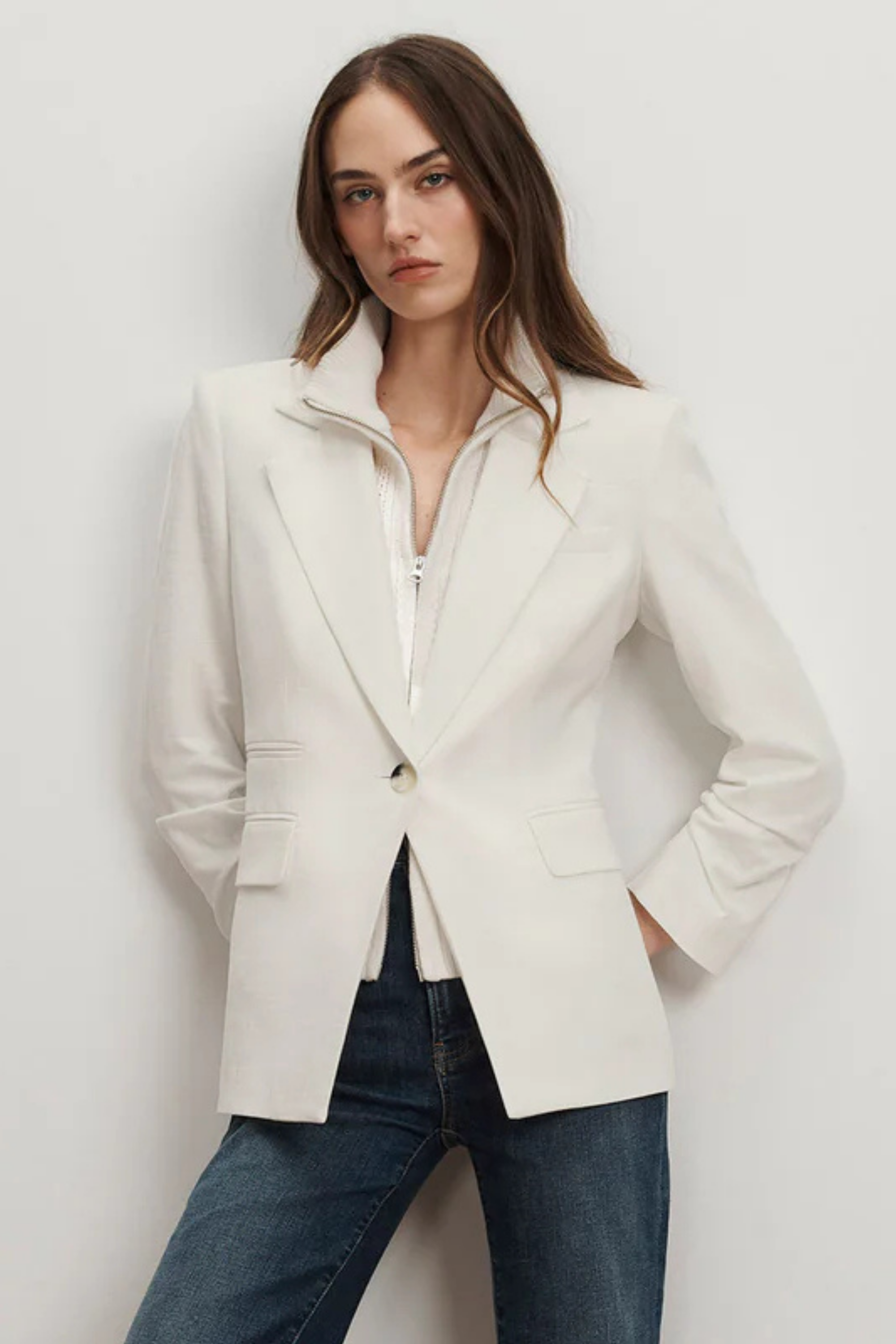 Veronica Beard Ivory Battista Jacket