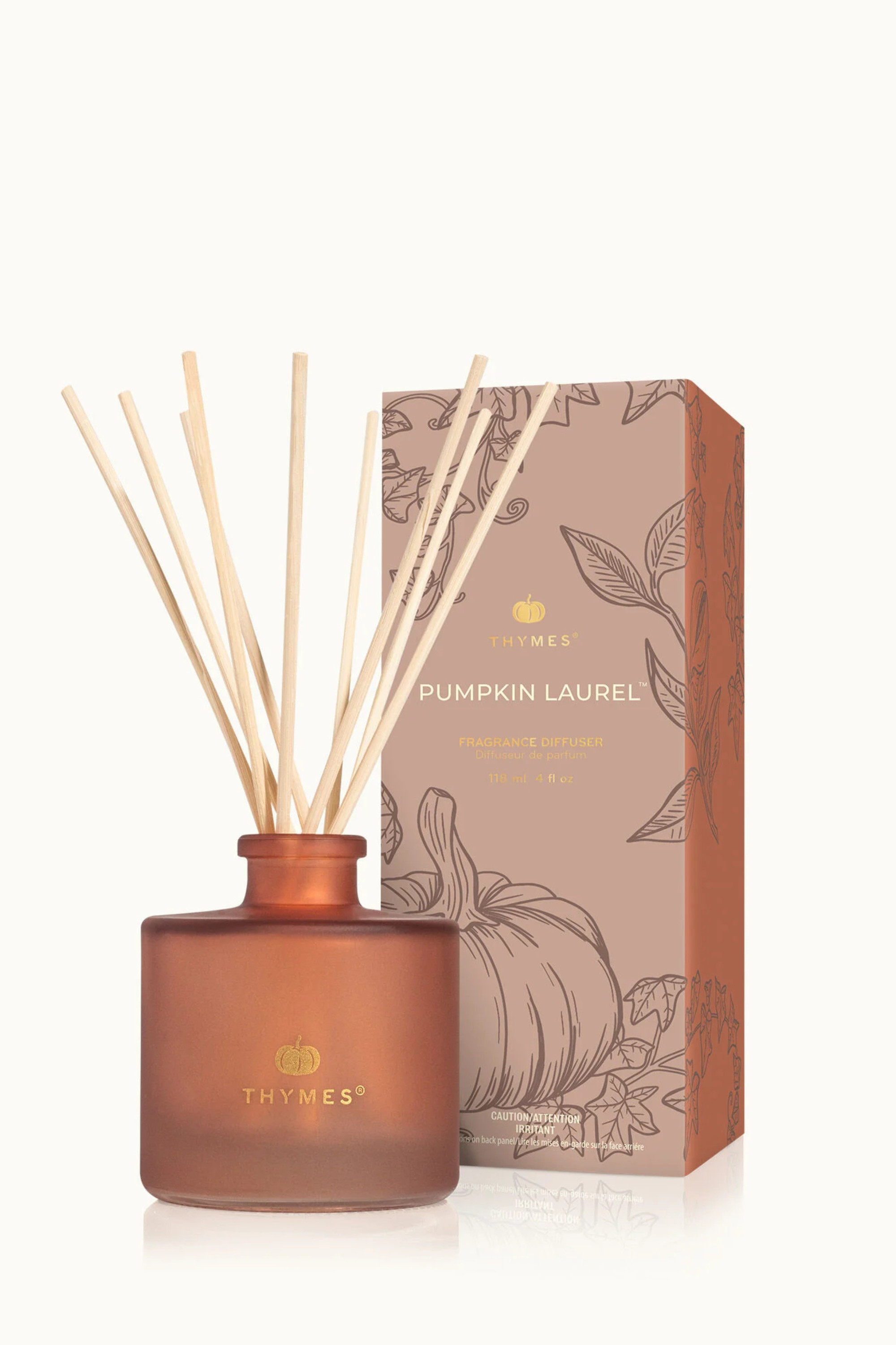 Thymes Pumpkin Laurel 4oz Petite Diffuser