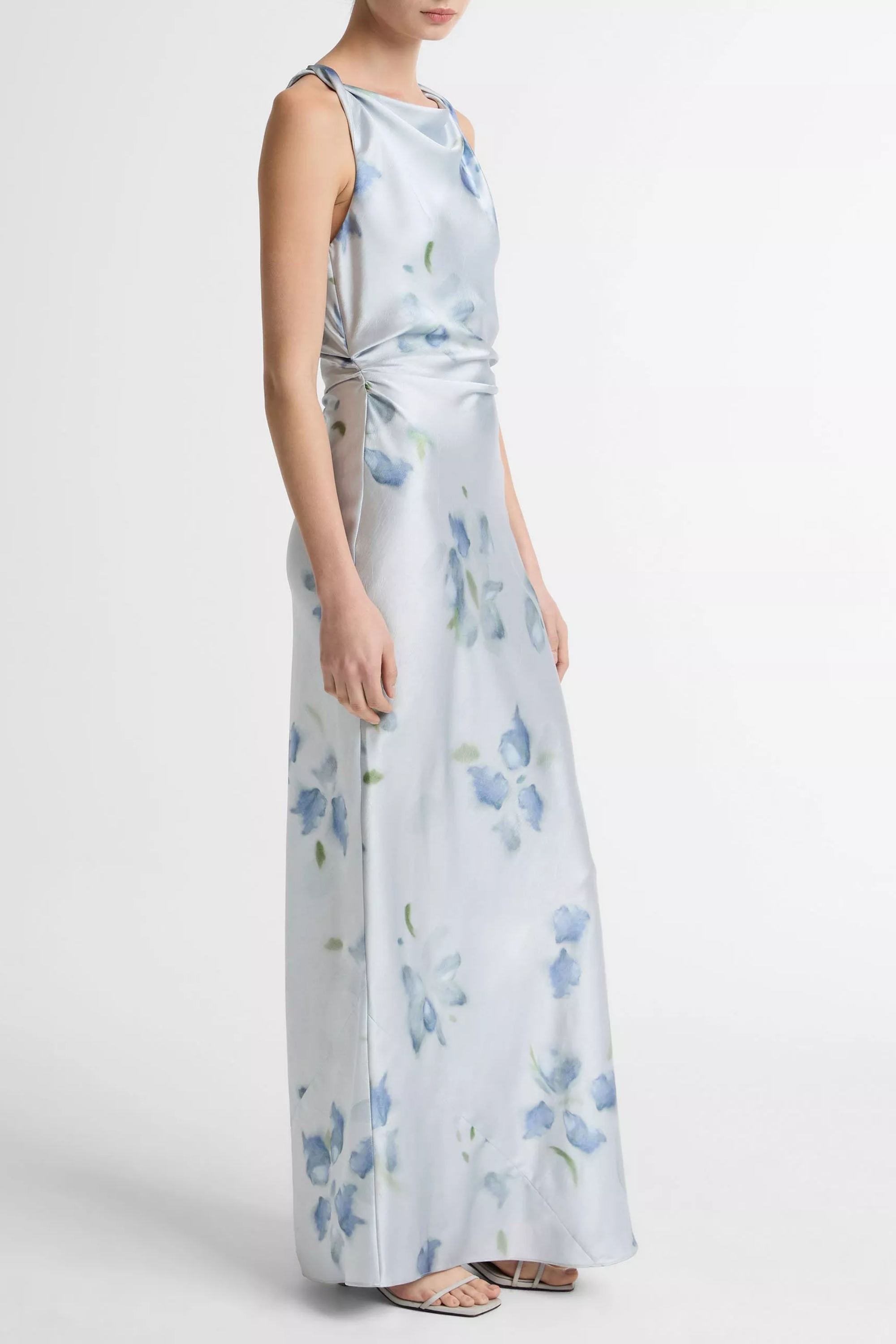 Vince Petal Blur Cowl Neck Dress