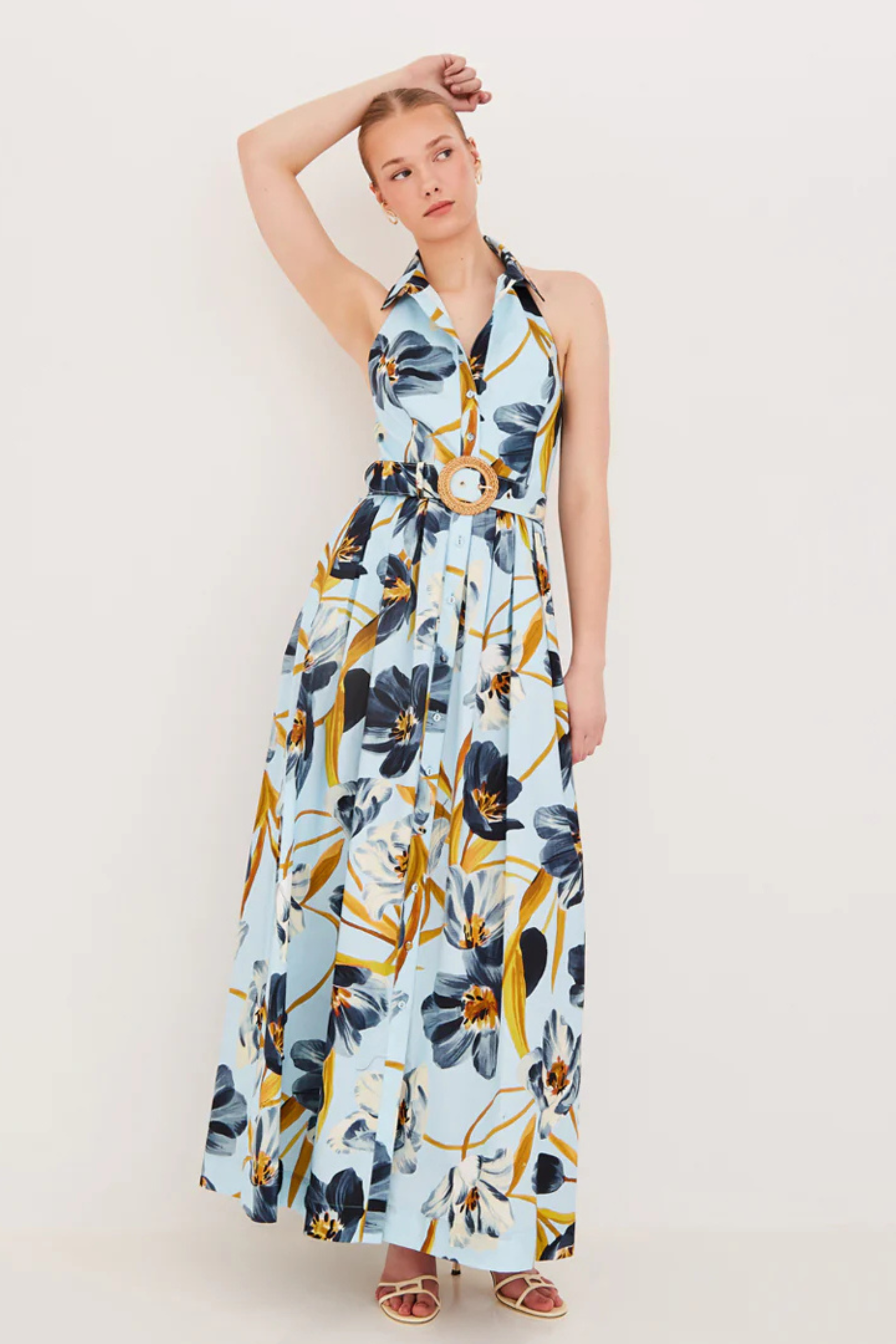 cara cara maxi dress Cara Cara Quentin Dress 10 / LTBLUE