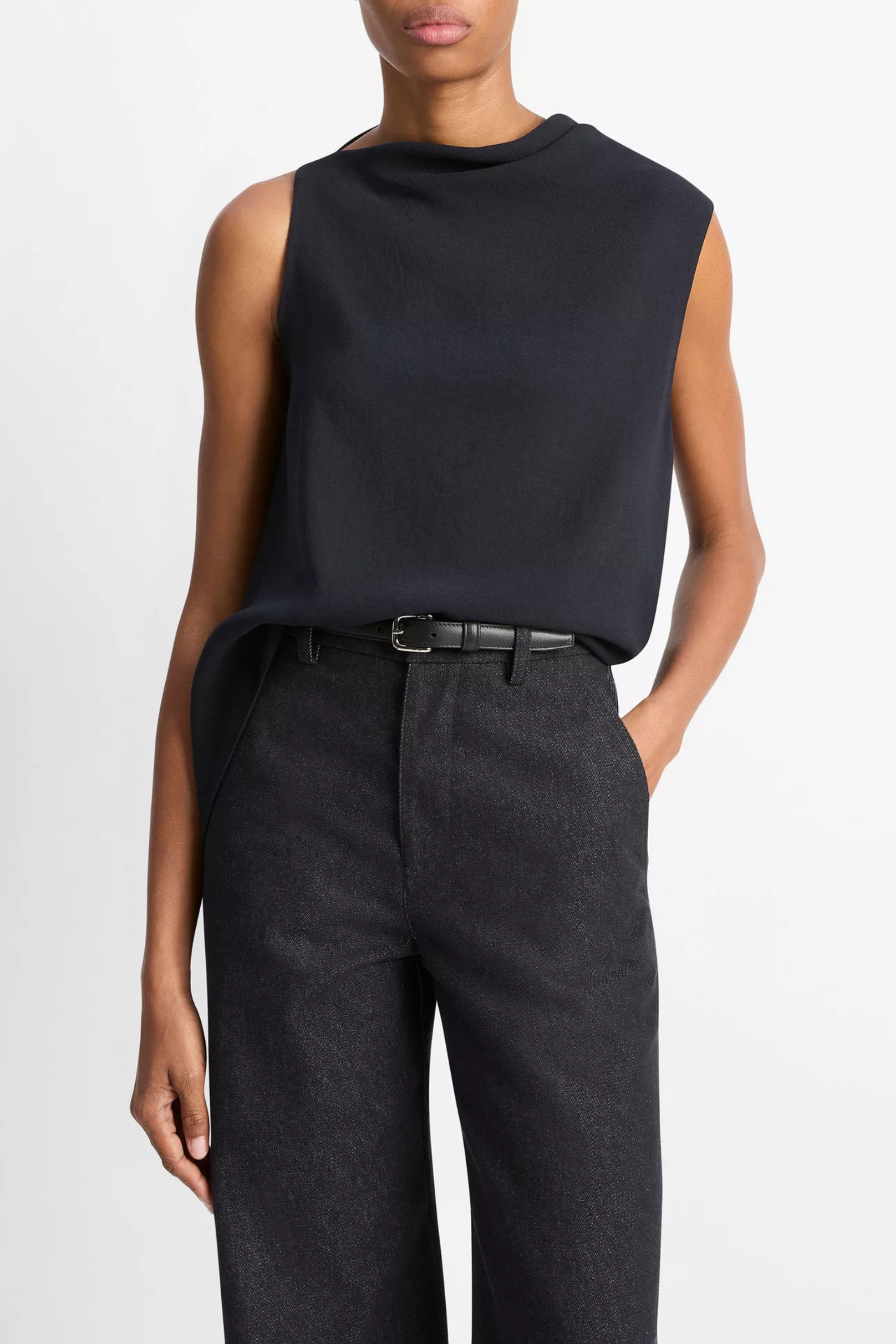 Vince A-Line Asymmetrical Draped Top