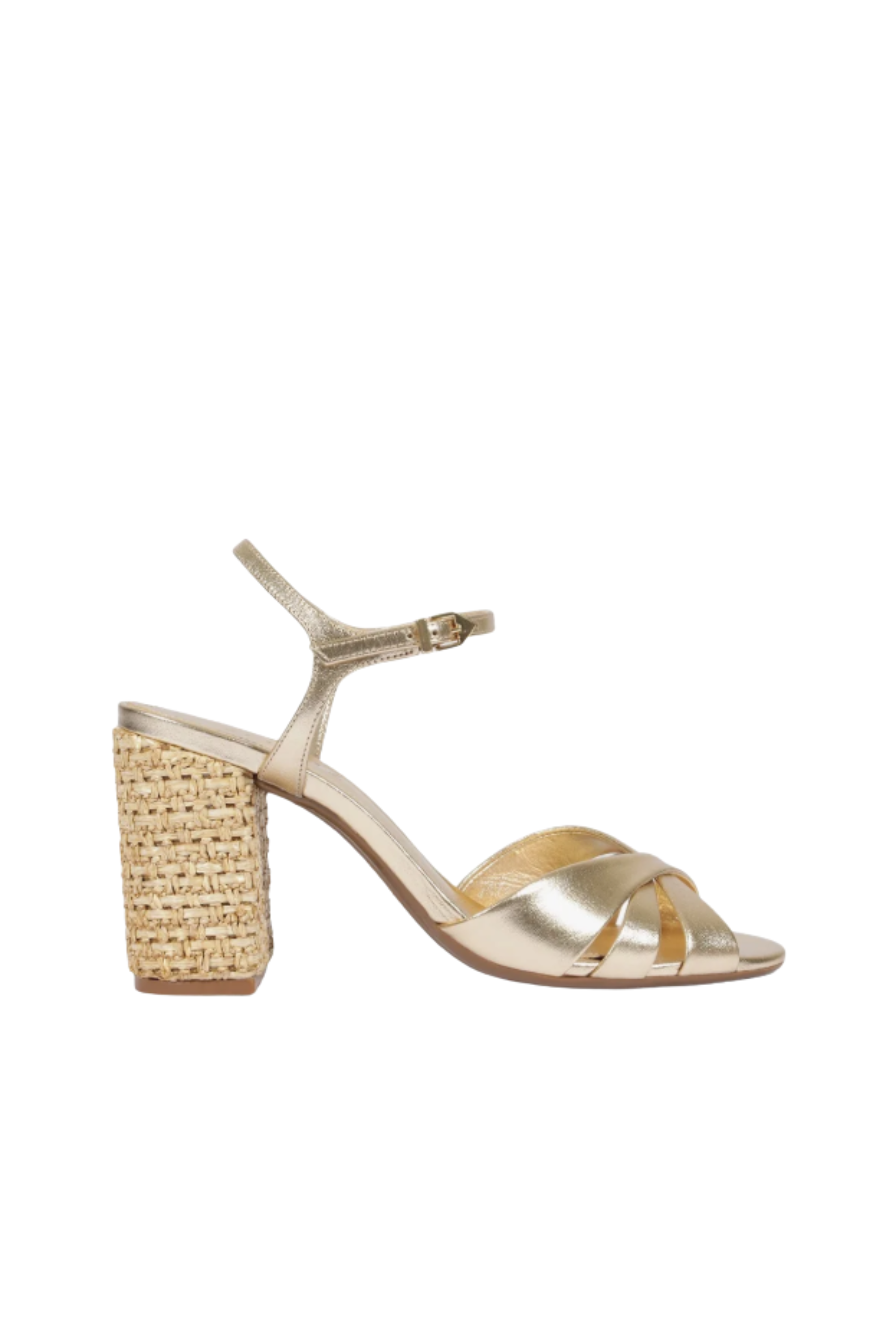 Schutz Keefa Raffia High Block Heel