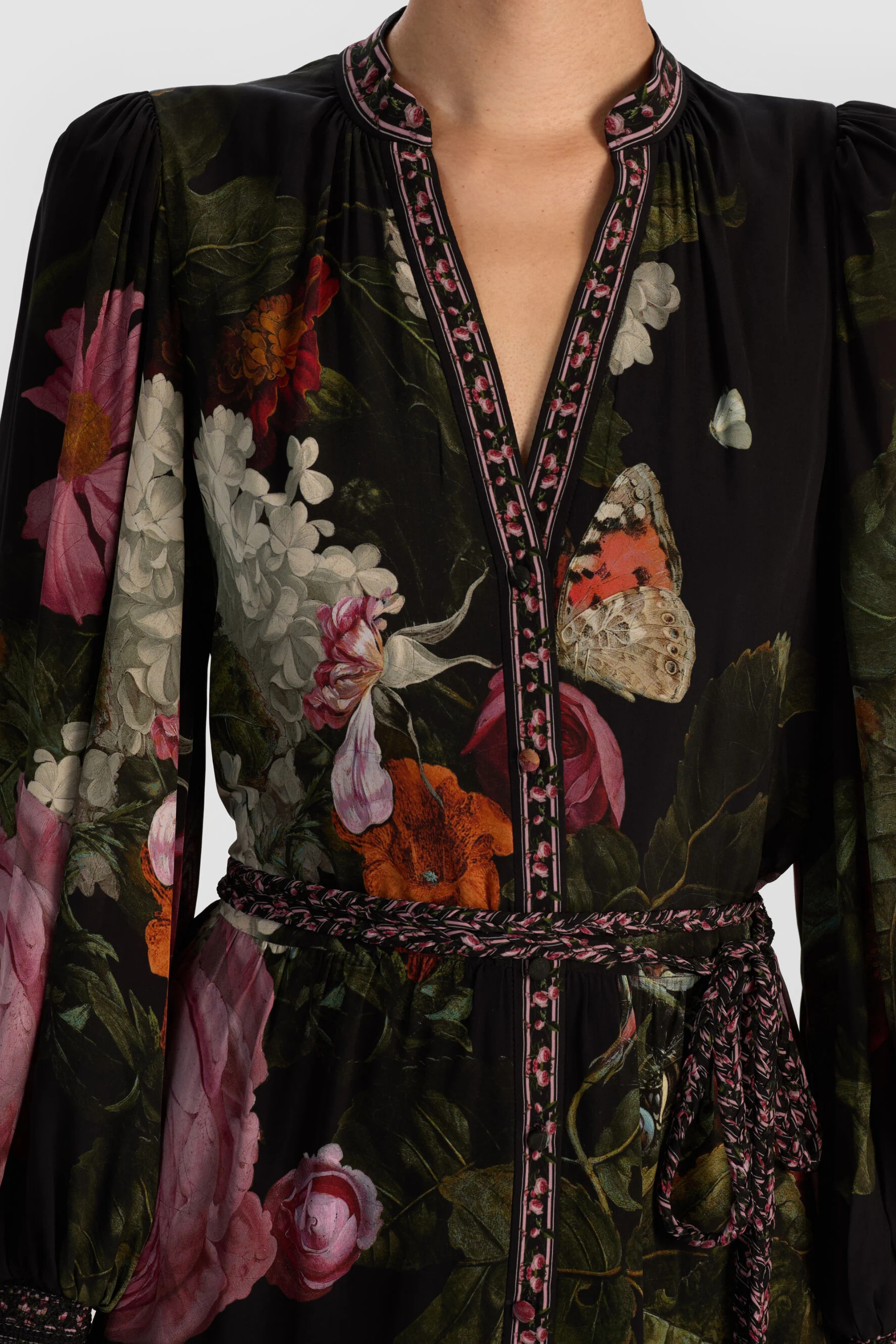 Alice + Olivia Antonette Button Front Mini Dress