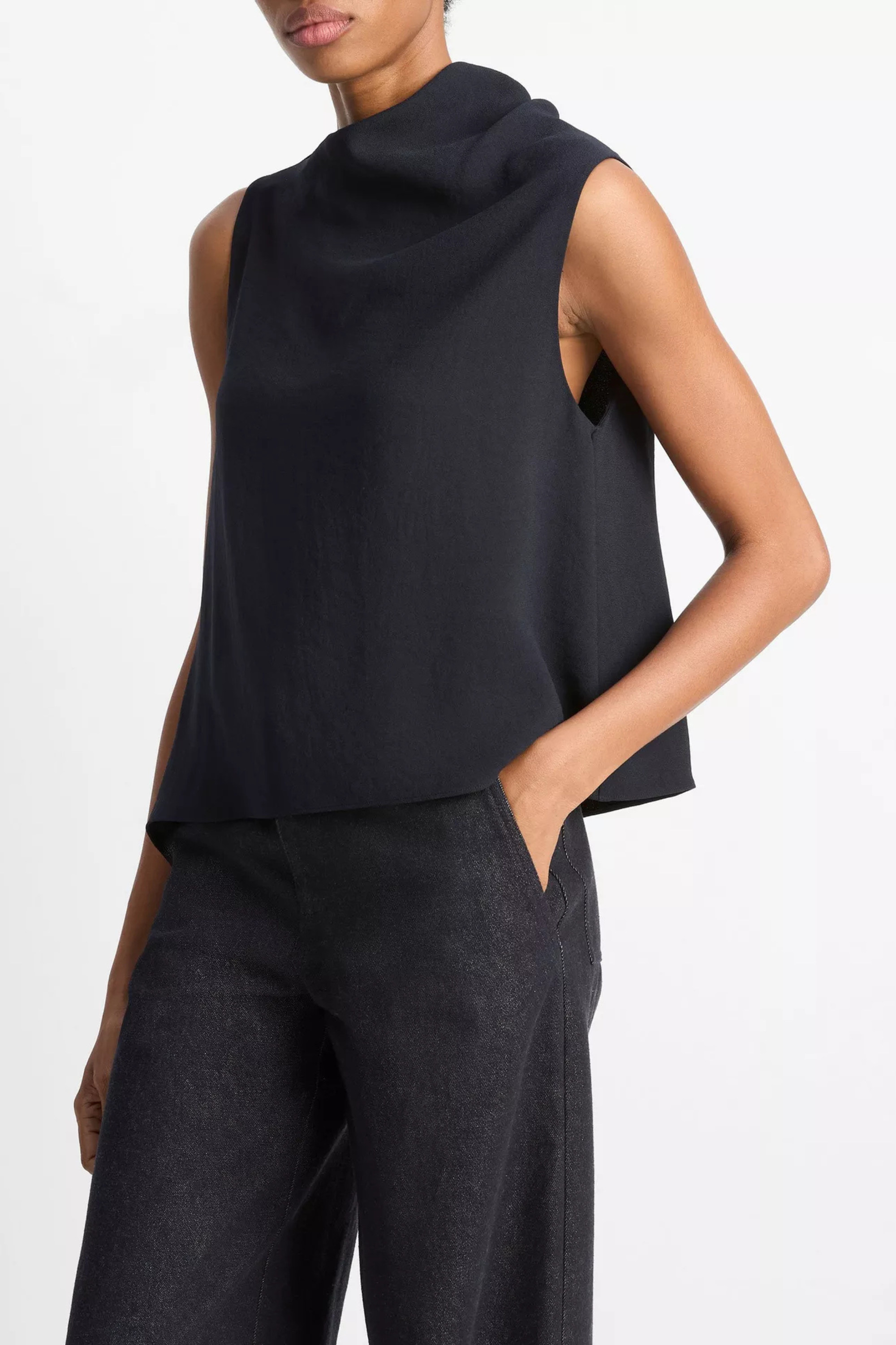 Vince A-Line Asymmetrical Draped Top