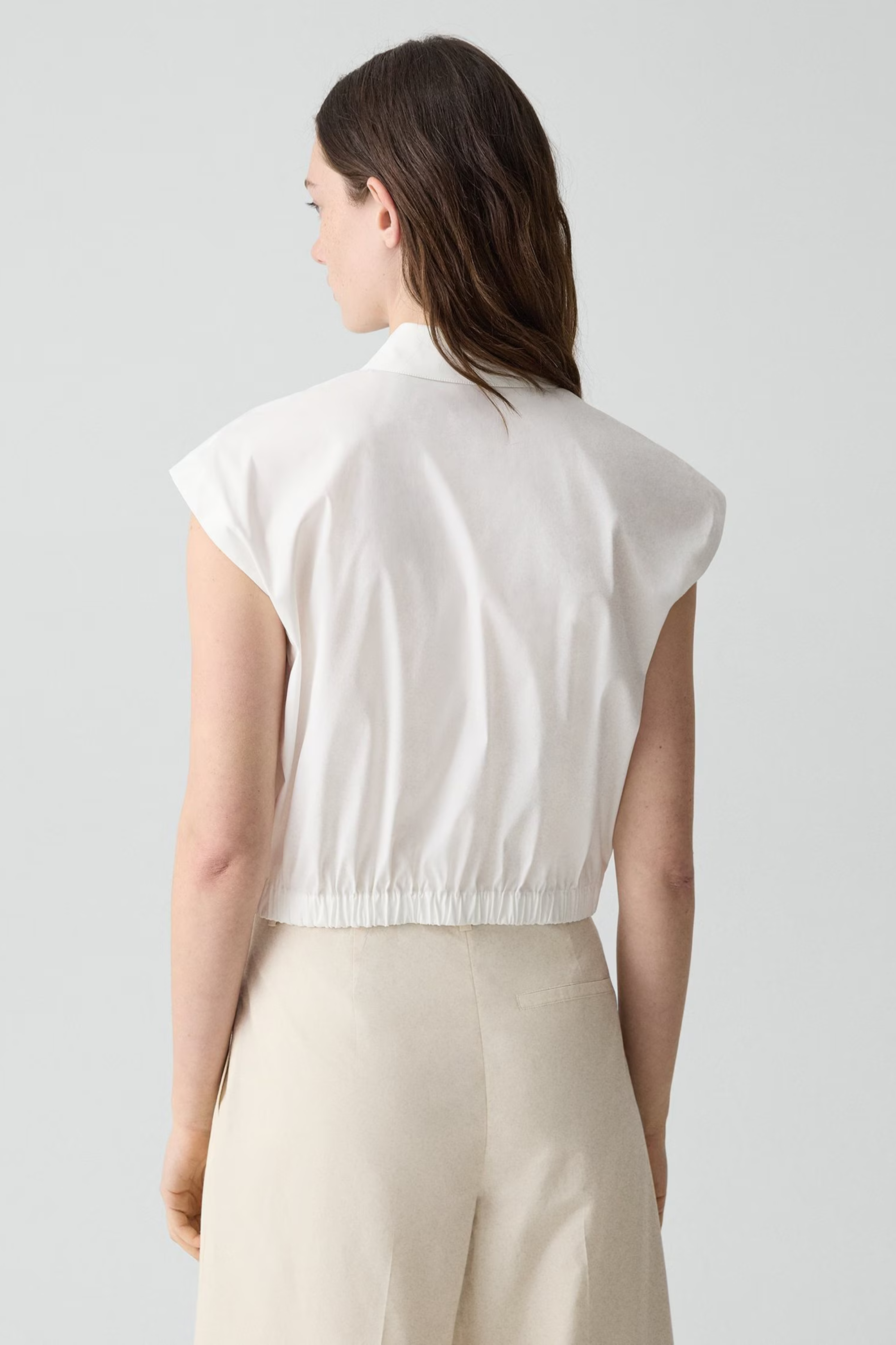 Theory Cap Sleeve Elastic Shirt