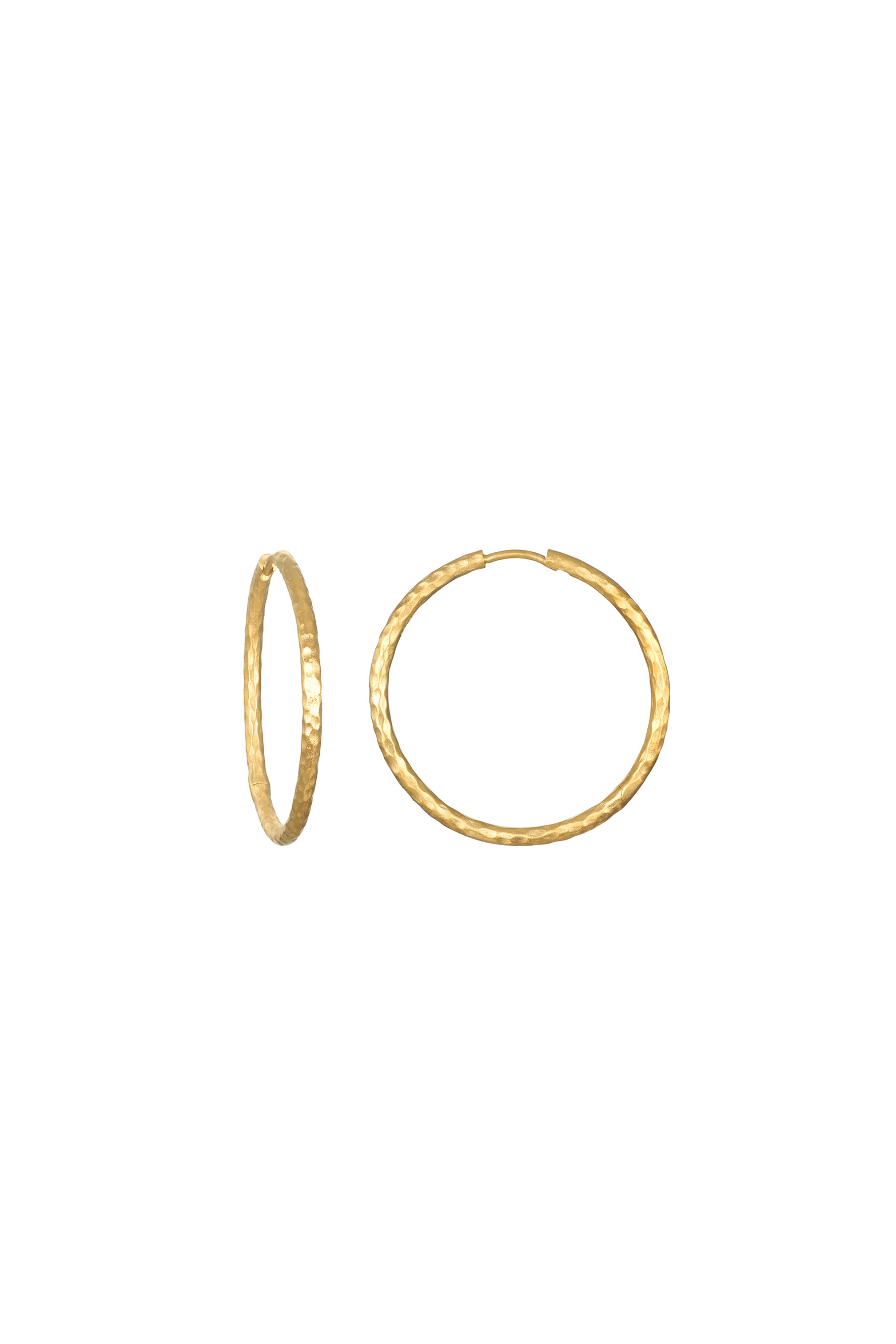 Satya Hammered Large Hoops 34mm