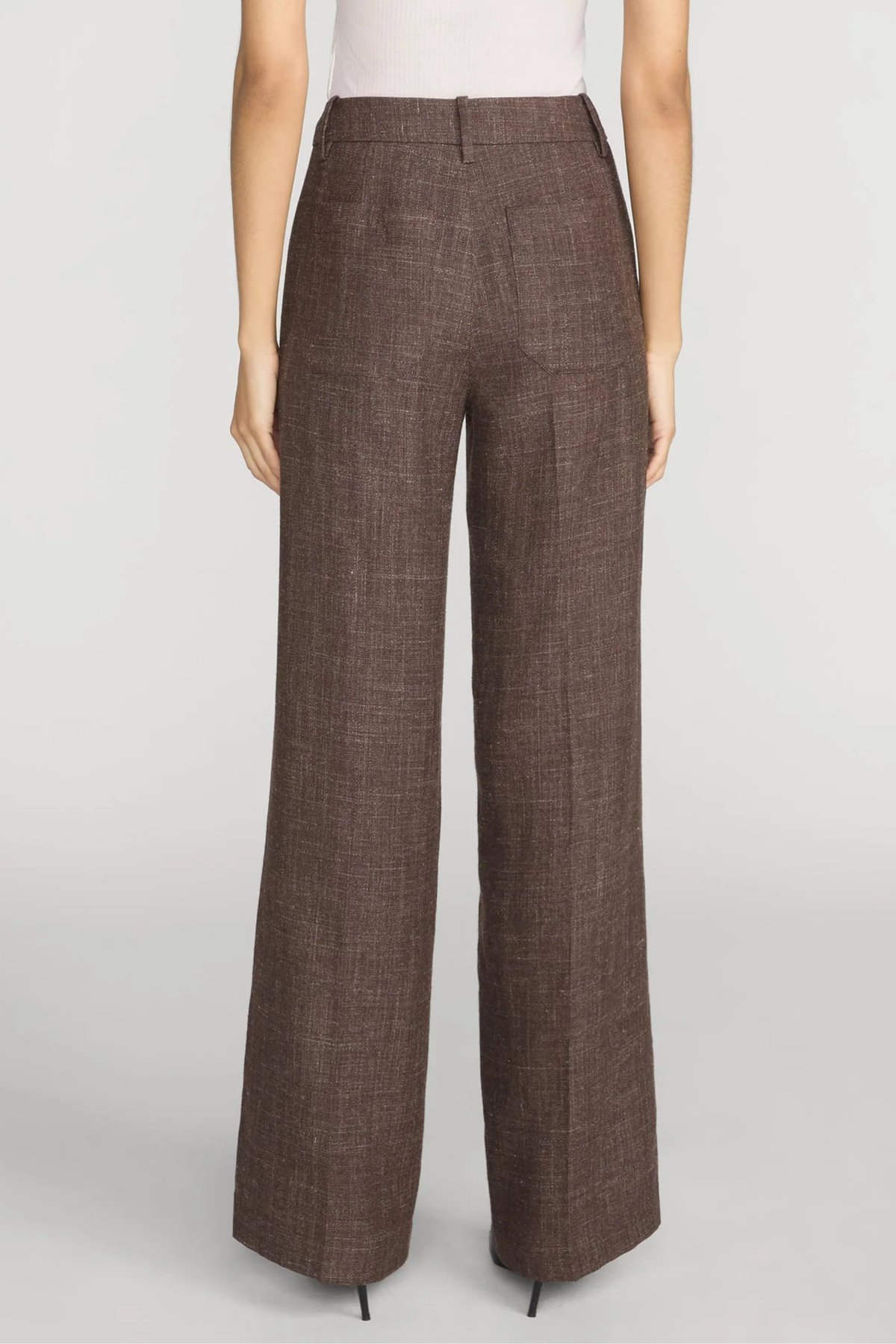 Frame Slim Palazzo Mod Trouser in Clove