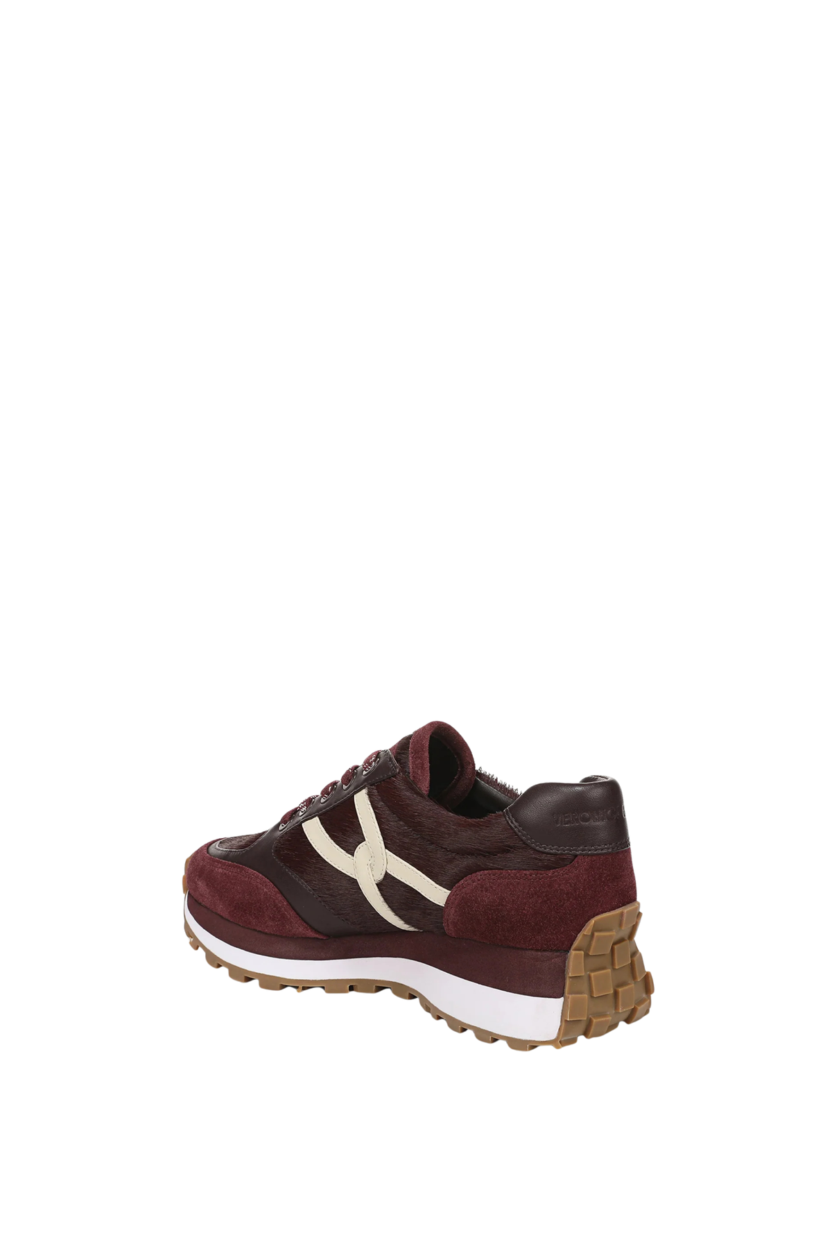 Veronica Beard Valentina Sneaker Burgundy Calf-Hair