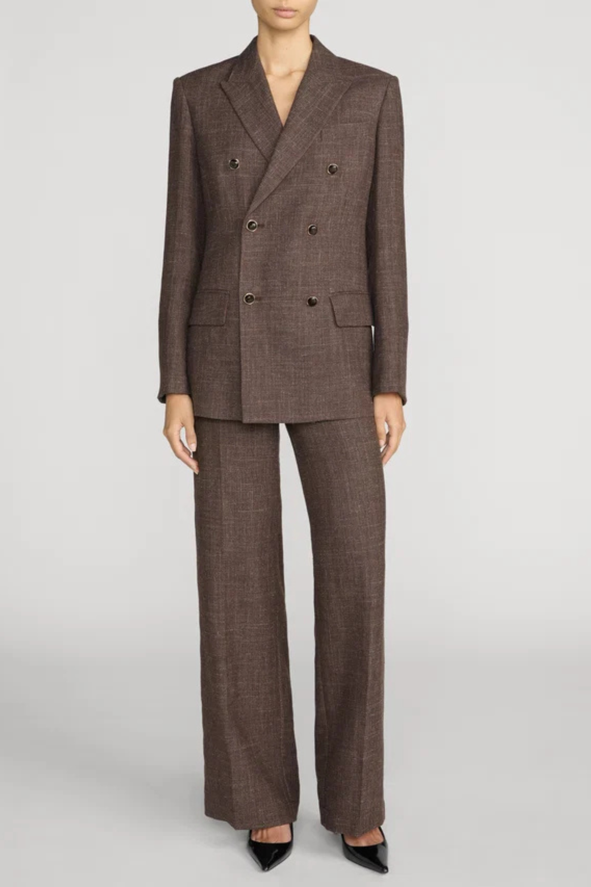 Frame Slim Palazzo Mod Trouser in Clove