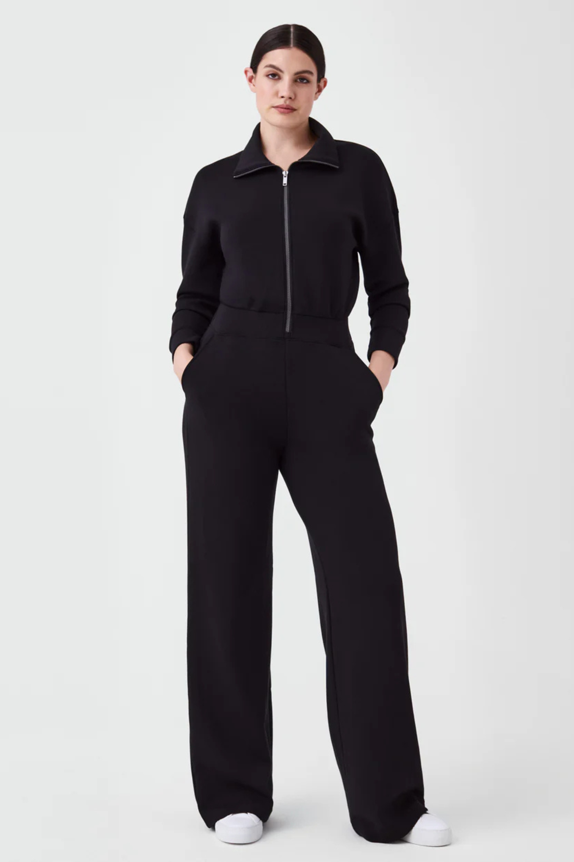 Spanx Long Sleeve Wide Leg Jumpsuit