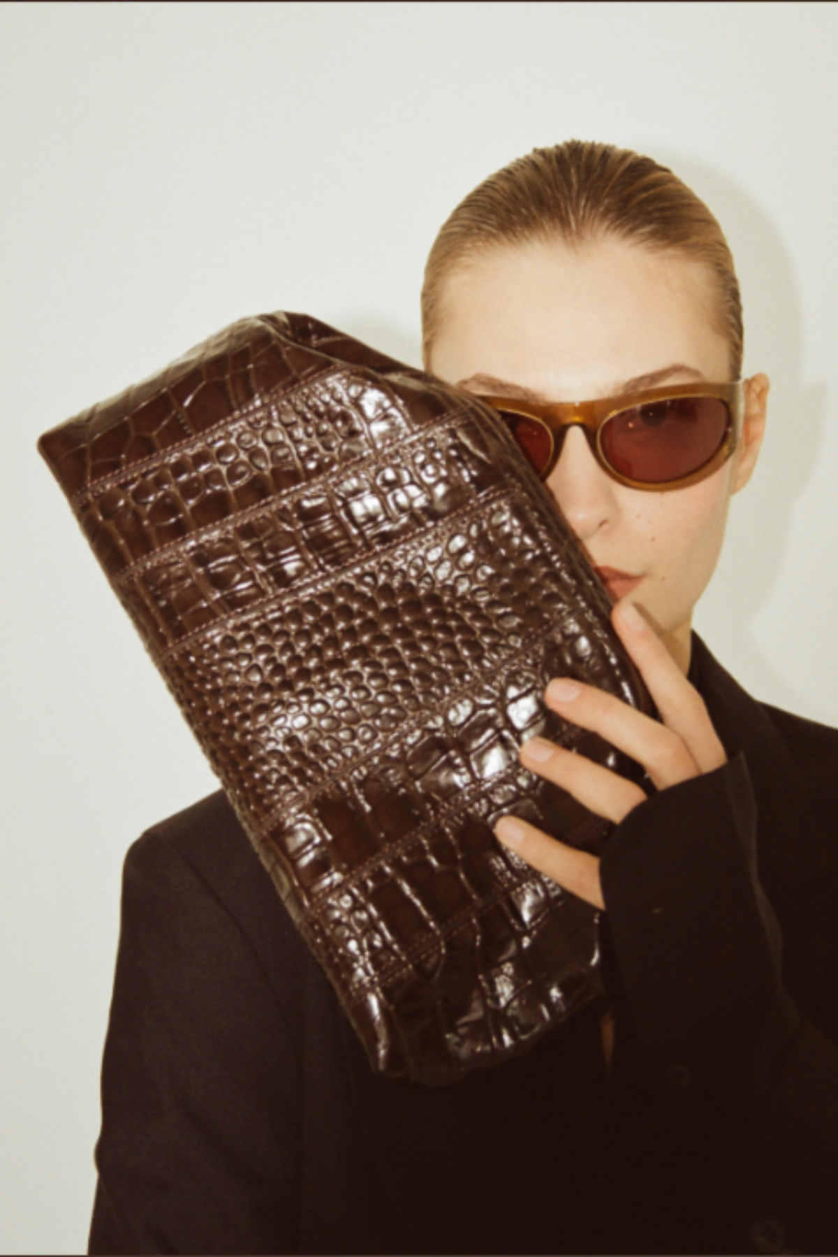 B-low the Belt Cate Croc Clutch