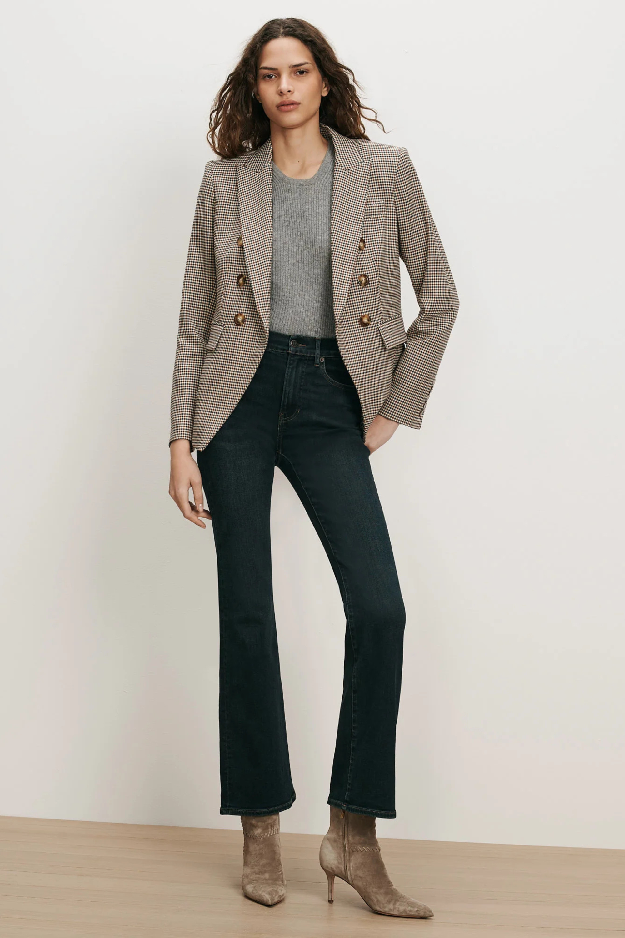 Veronica Beard Miller Dickey Jacket Rust/Navy Multi