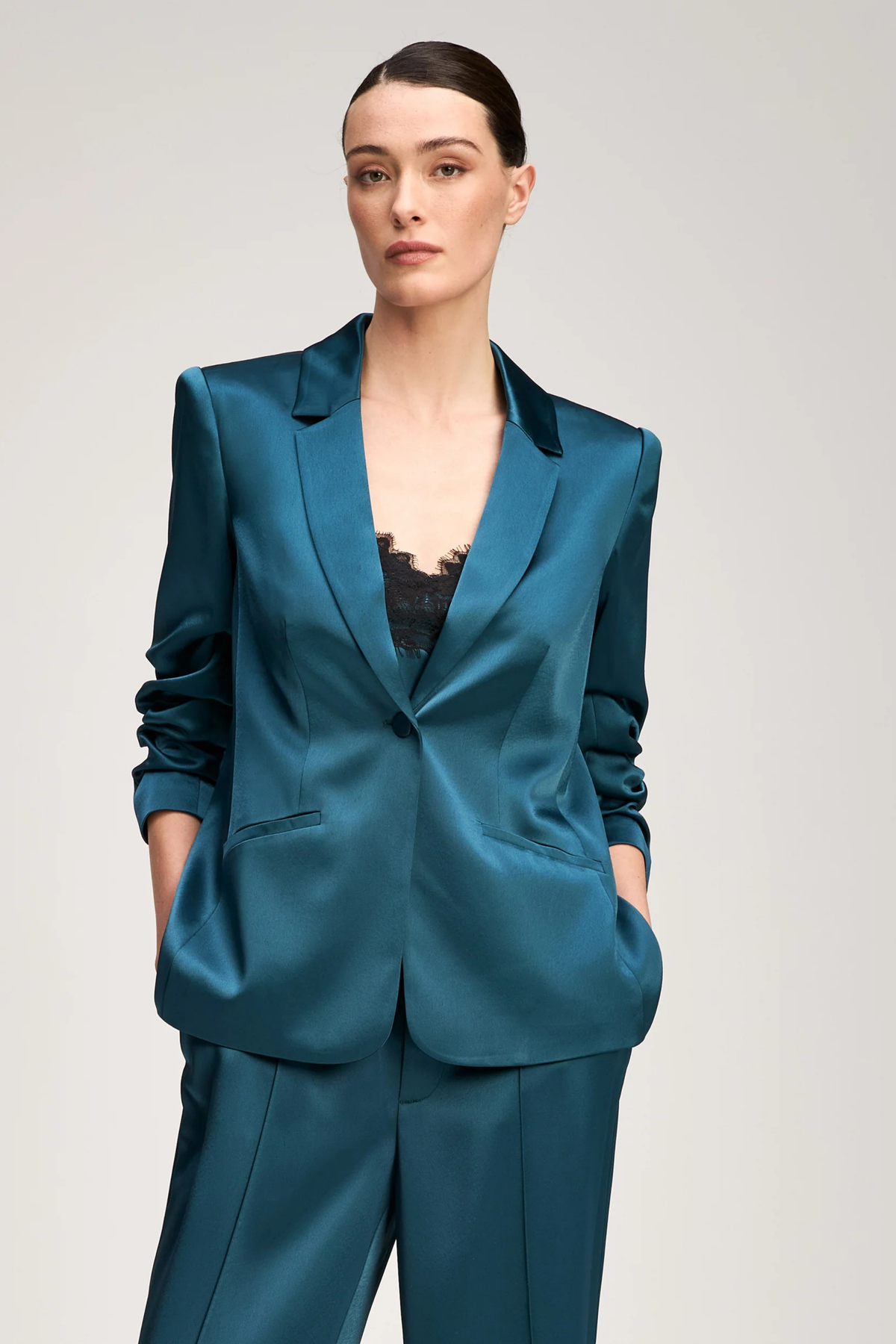 Cinq a Sept Satin Kylie Blazer