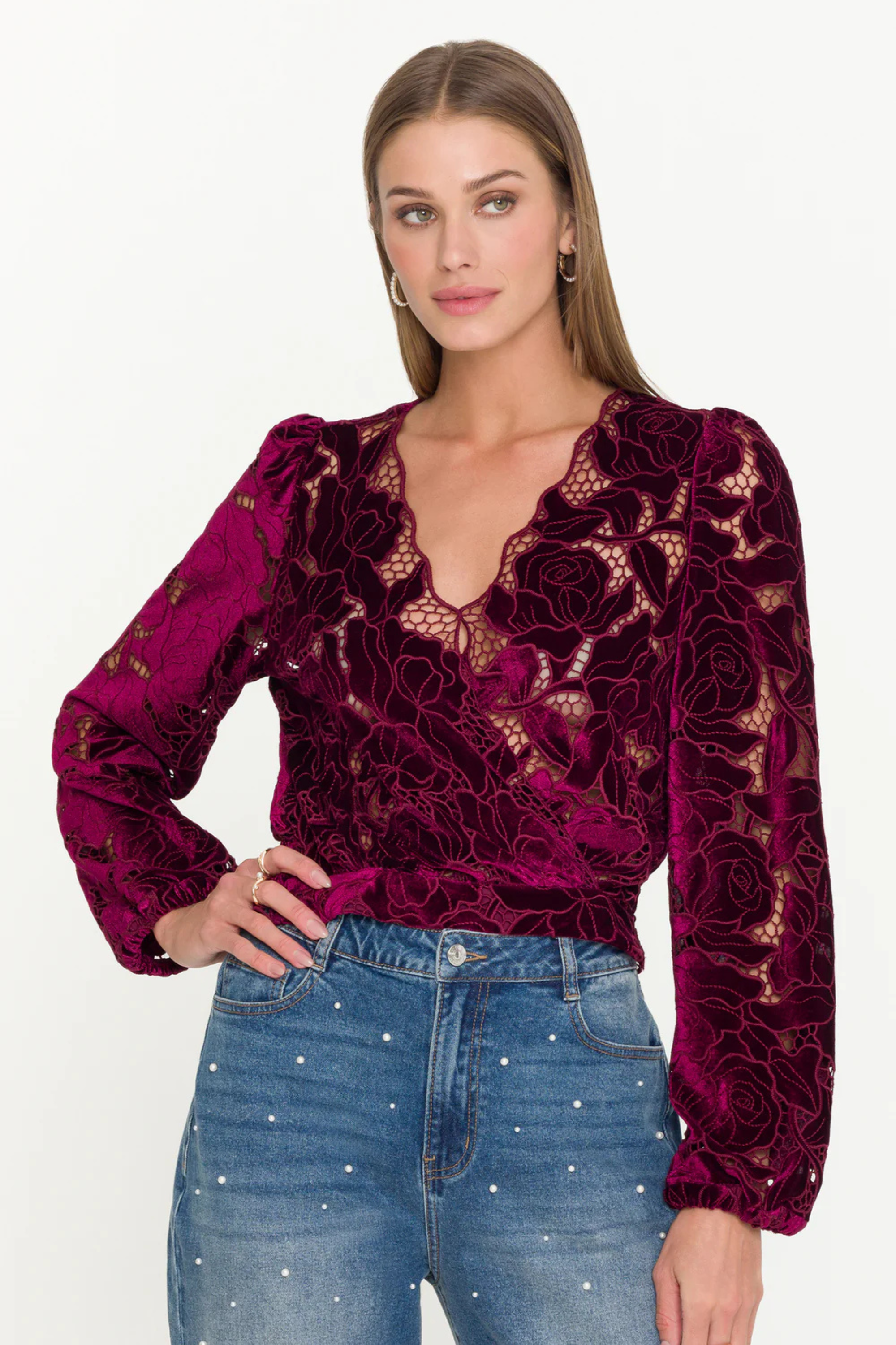 Generation Love Loralie Velvet Blouse