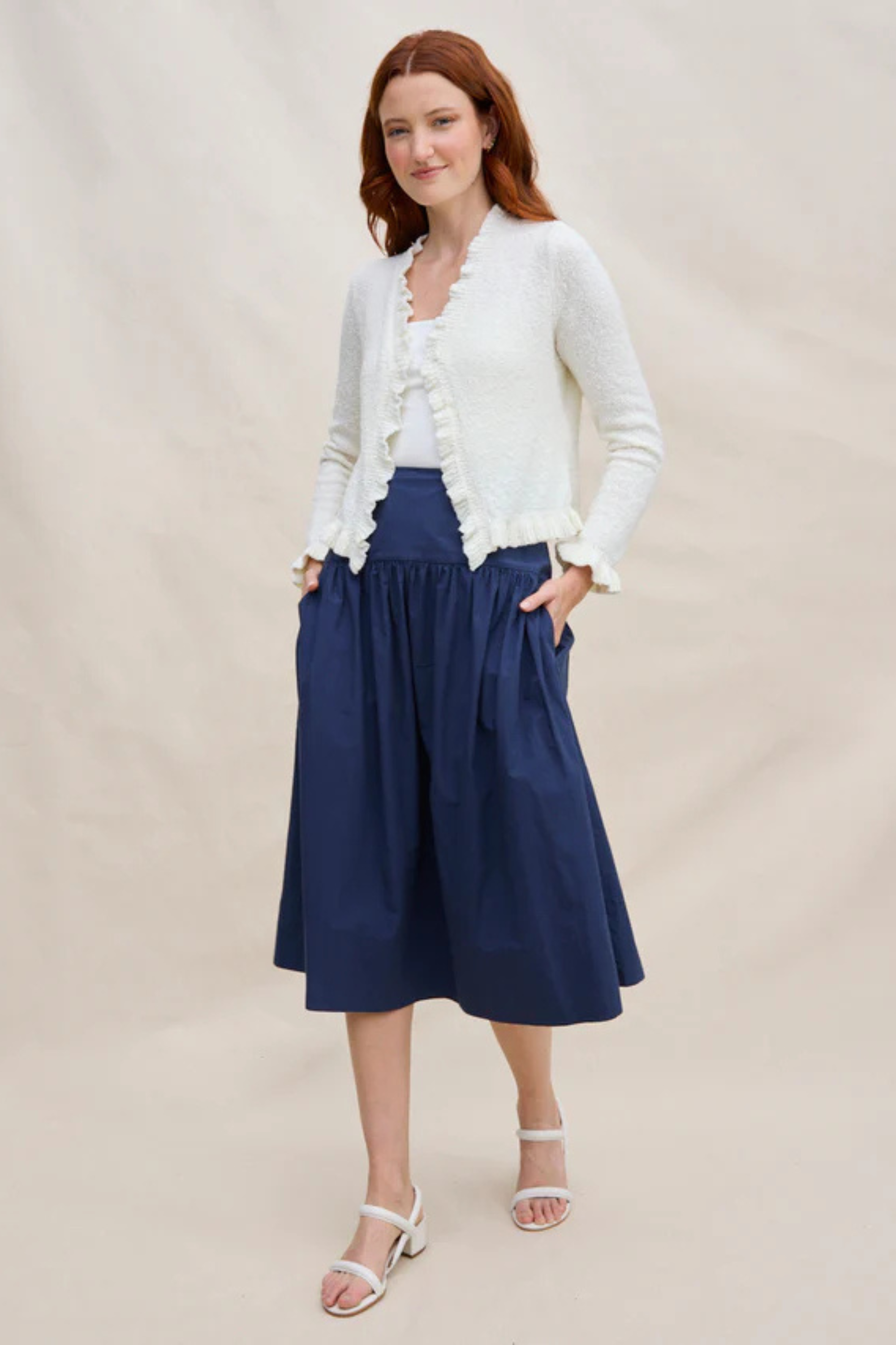 Margaret O'Leary Ruffle Cardi