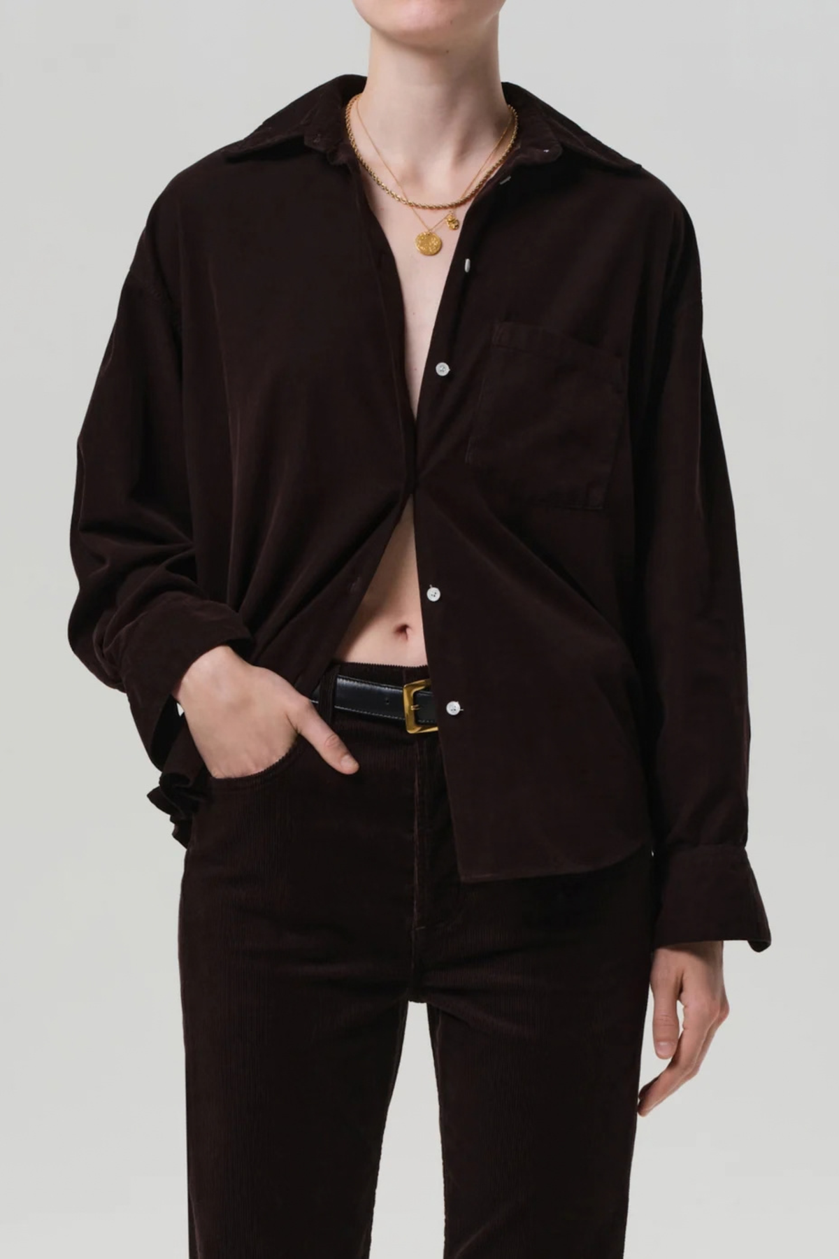 Citizens of Humanity Kayla Shirt in Barrister Corduroy