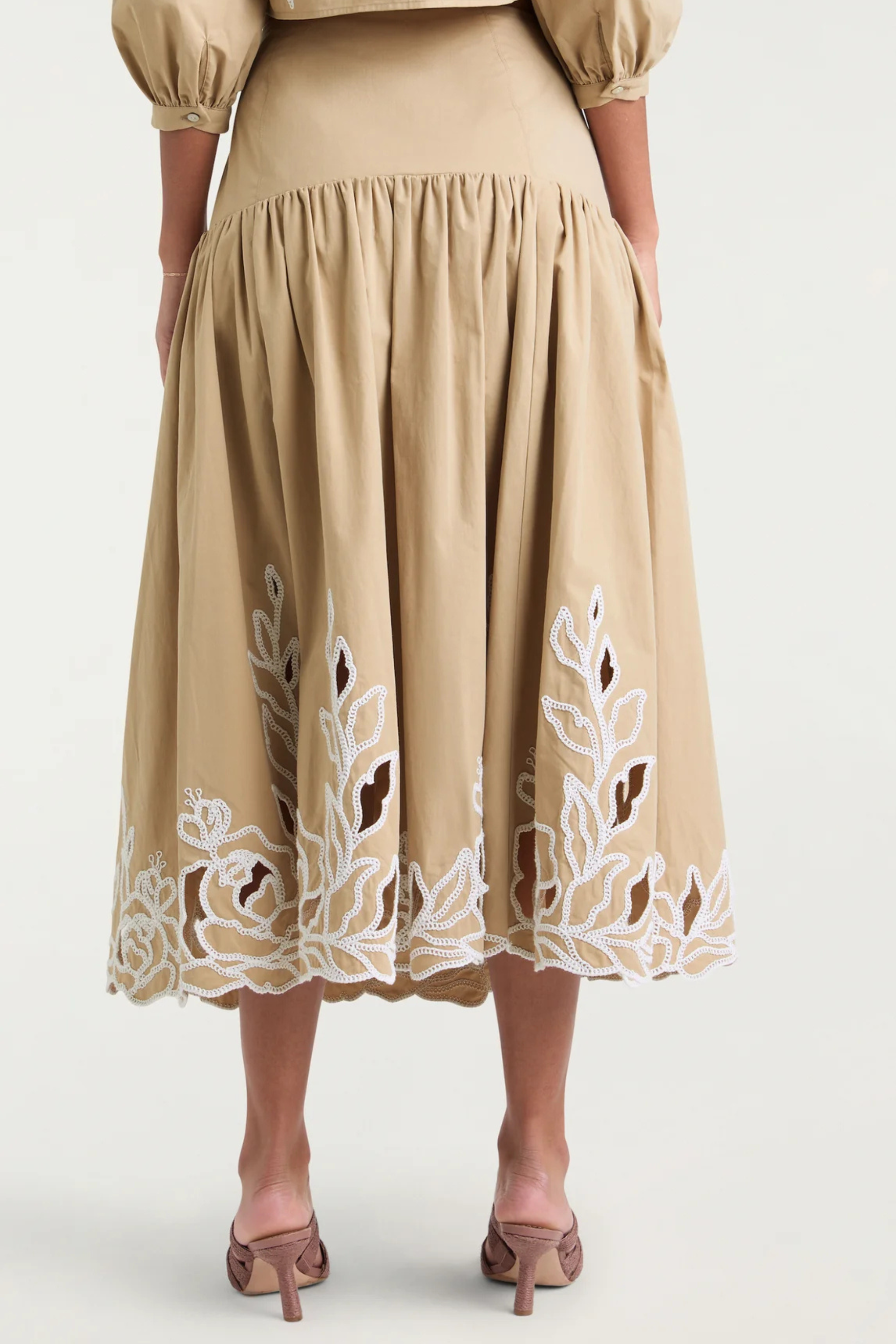 Cinq a Sept Trailing Peonies Tilda Skirt