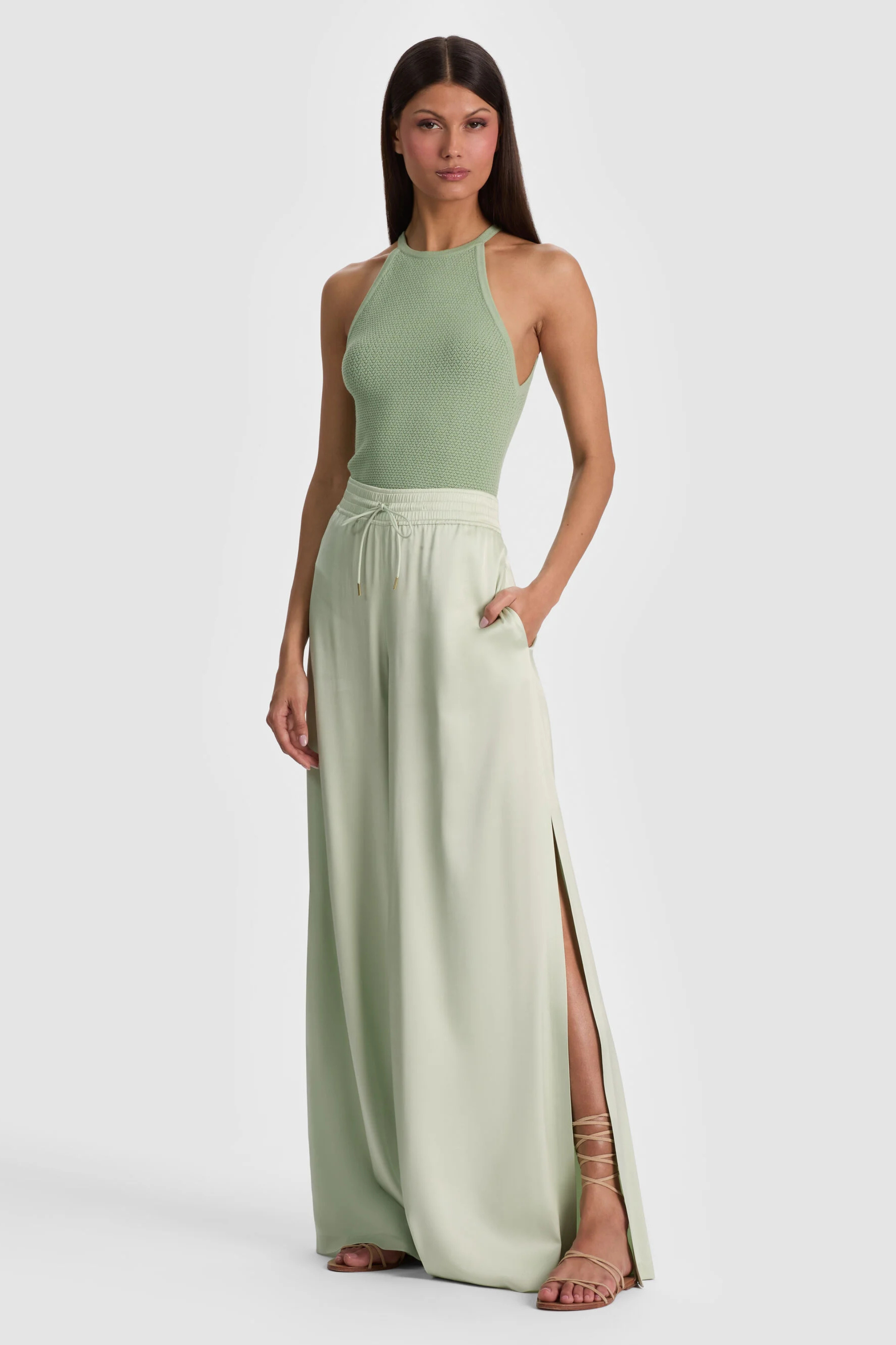 Alice + Olivia Kenley Drawstring Palazzo Pant