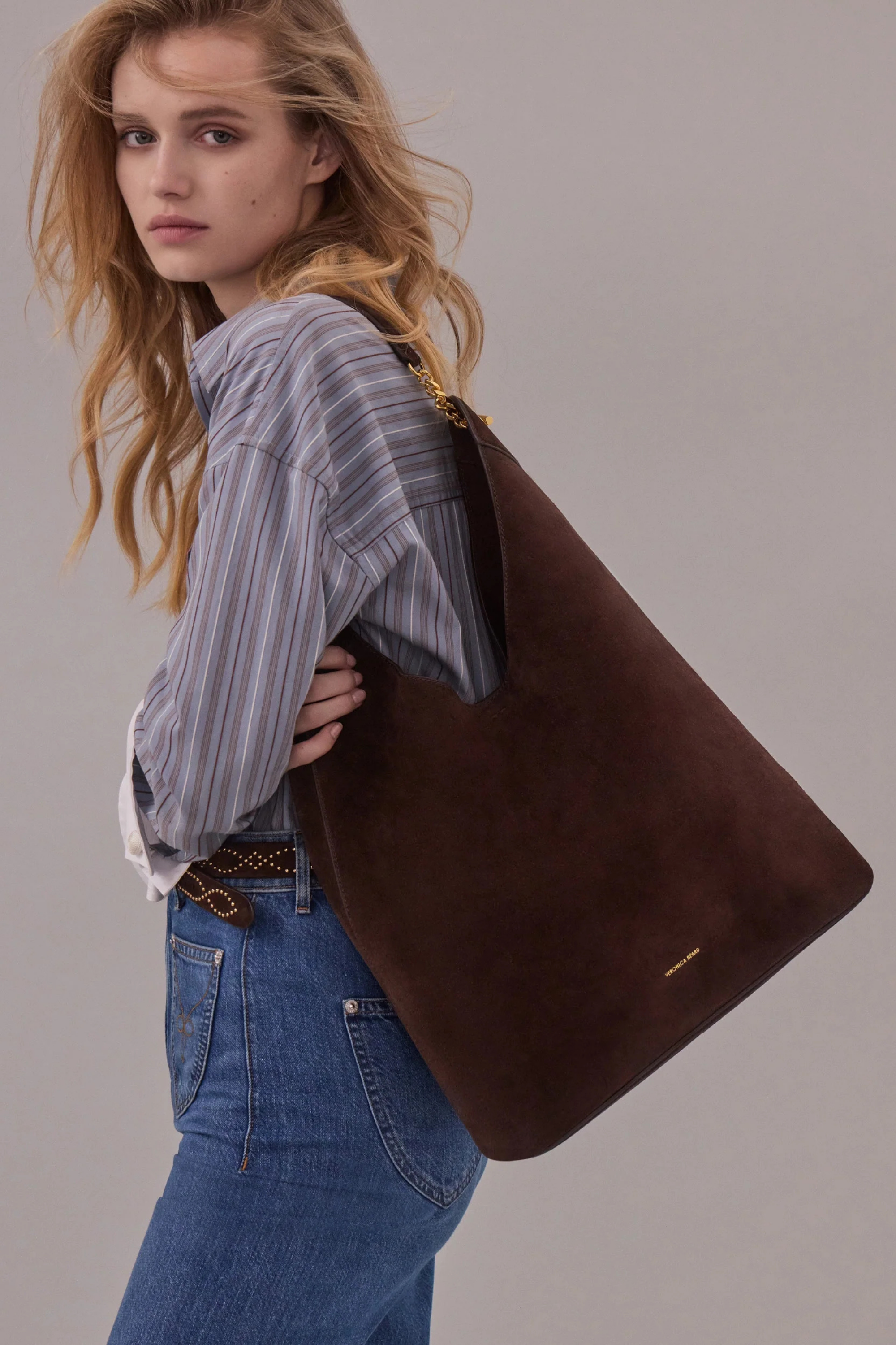 Veronica Beard Suede Jour Bag