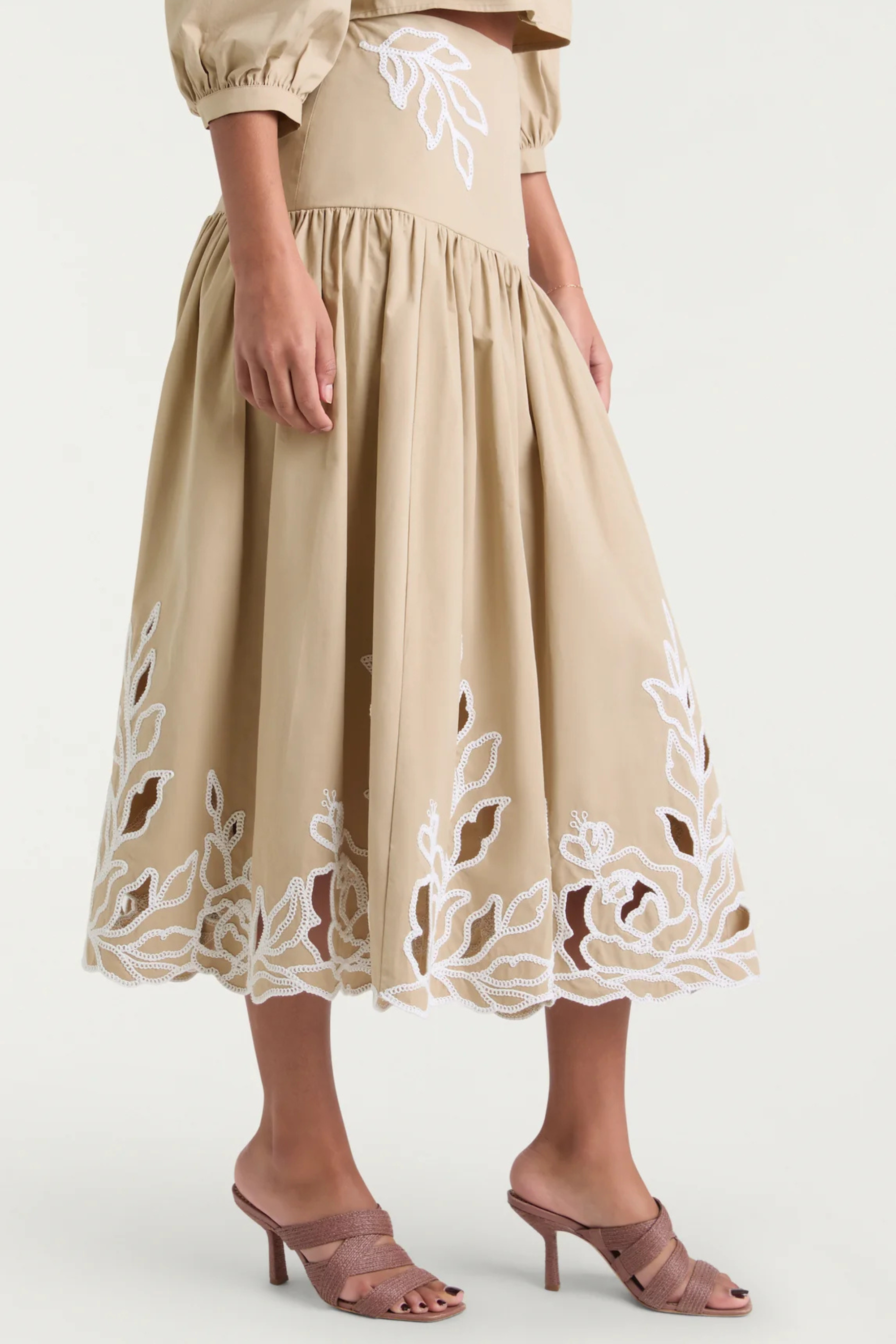 Cinq a Sept Trailing Peonies Tilda Skirt