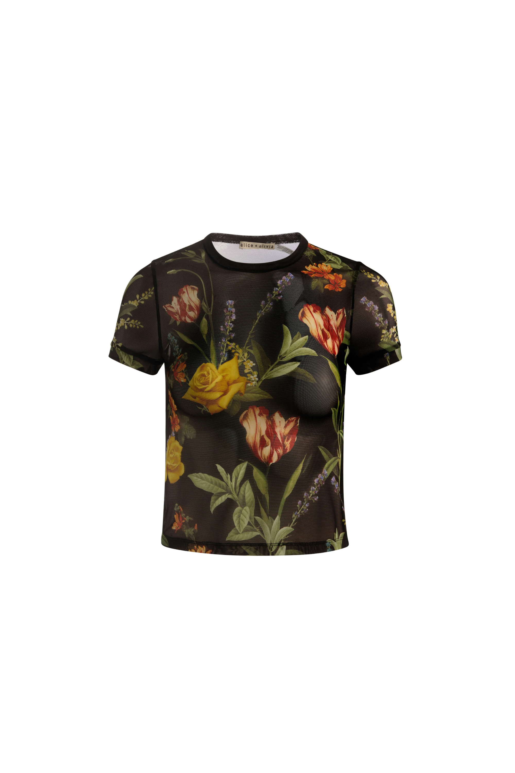 Alice + Olivia Crewneck Floral Tee