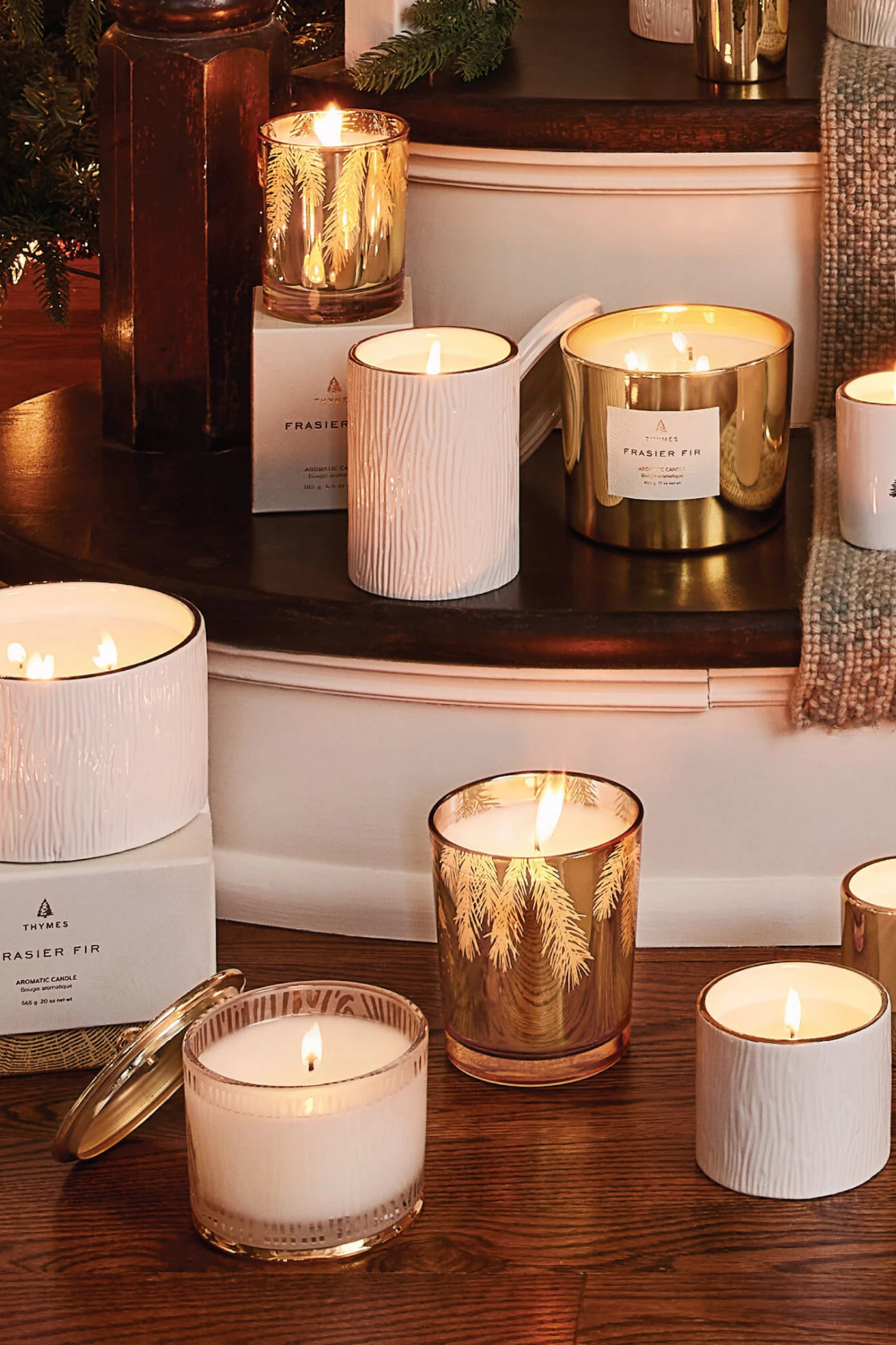 Thymes Frasier Fir 13oz Poured Gilded