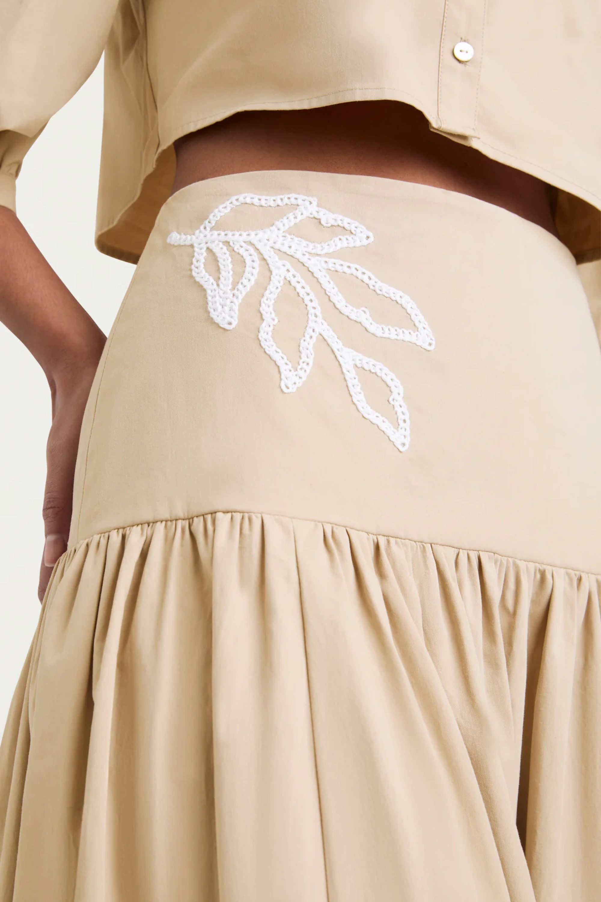 Cinq a Sept Trailing Peonies Tilda Skirt