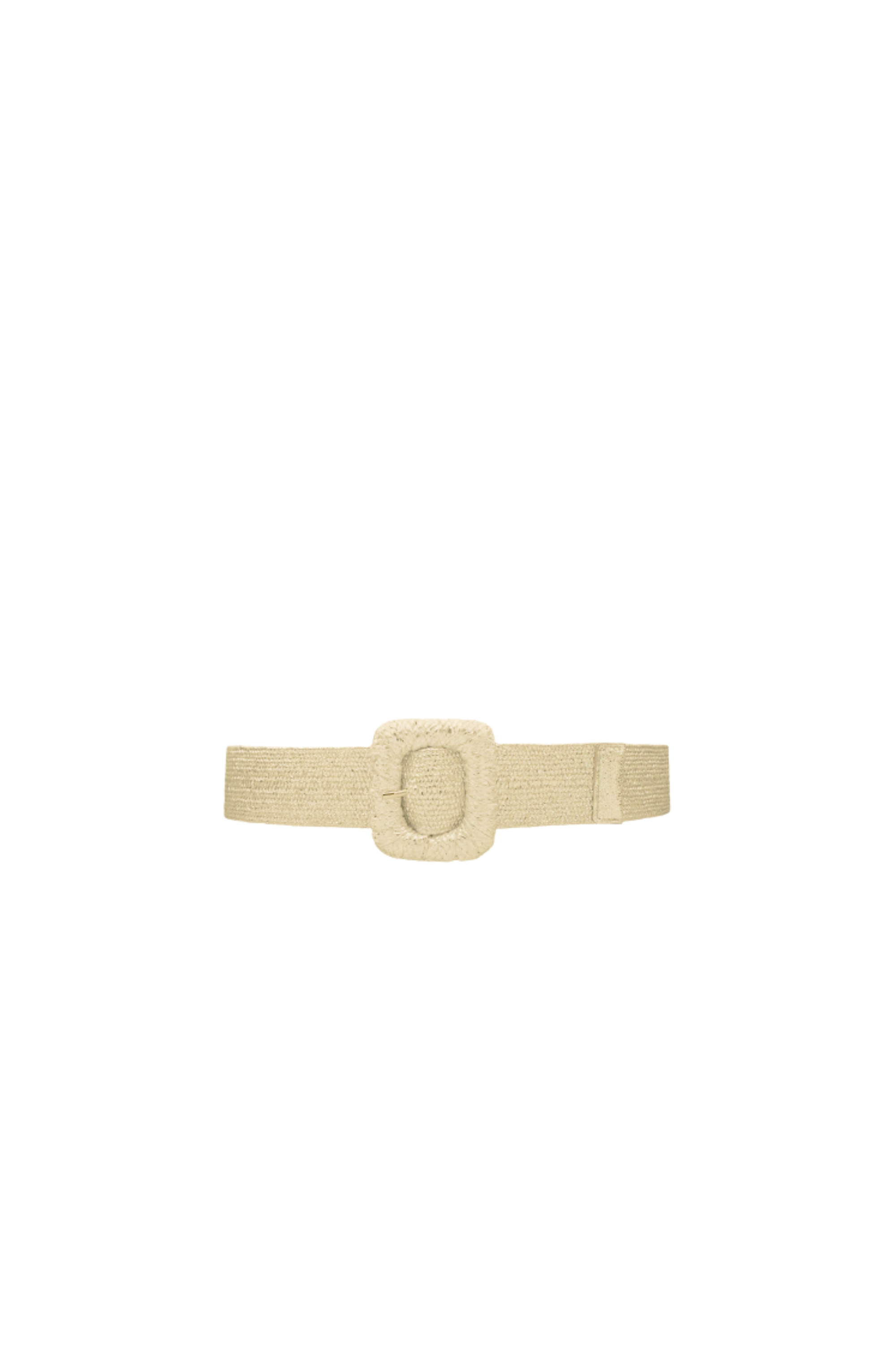 Walker & Wade Rectangle Metallic Straw Buckle Belt