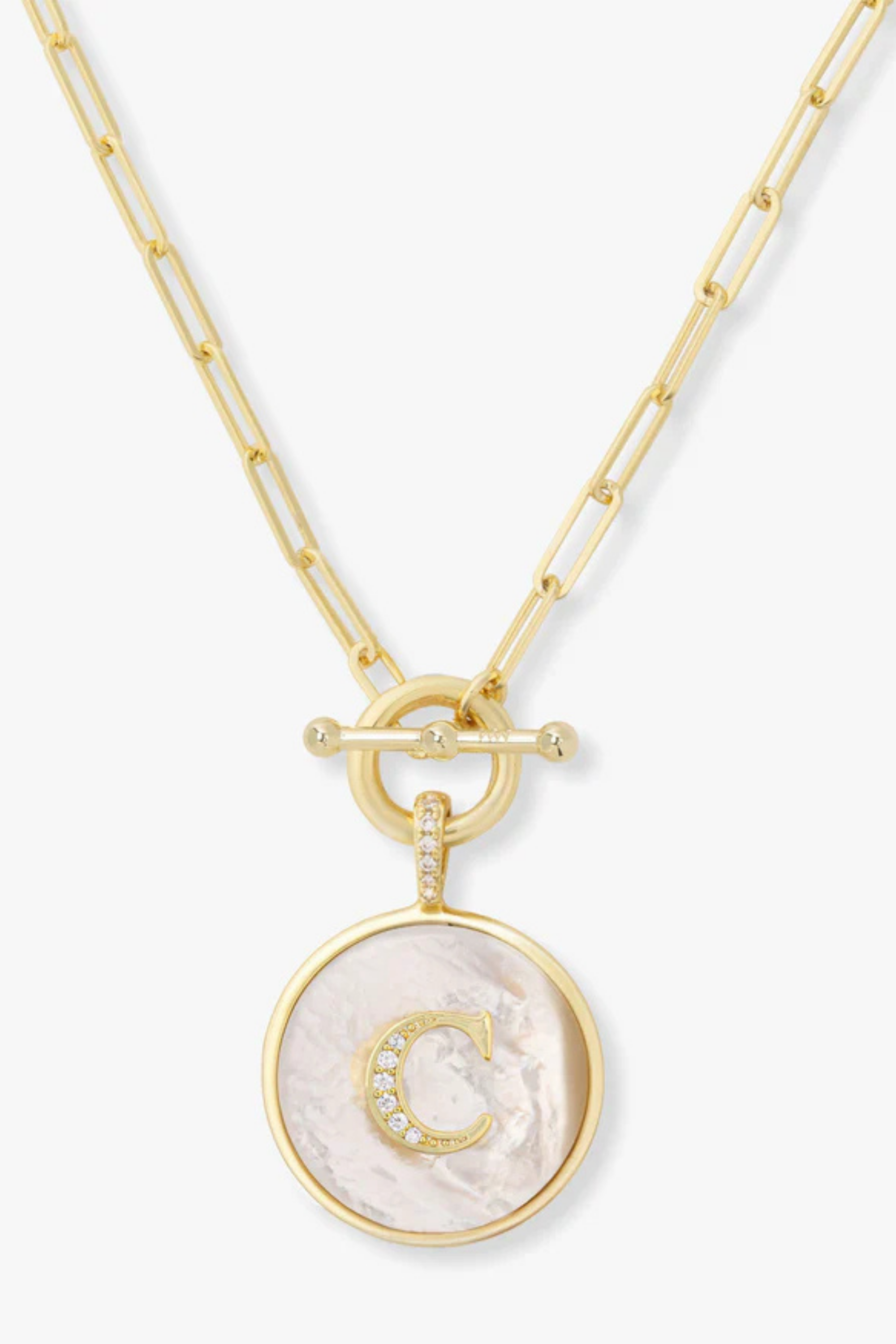Melinda Maria Love Letters Medallion Necklace
