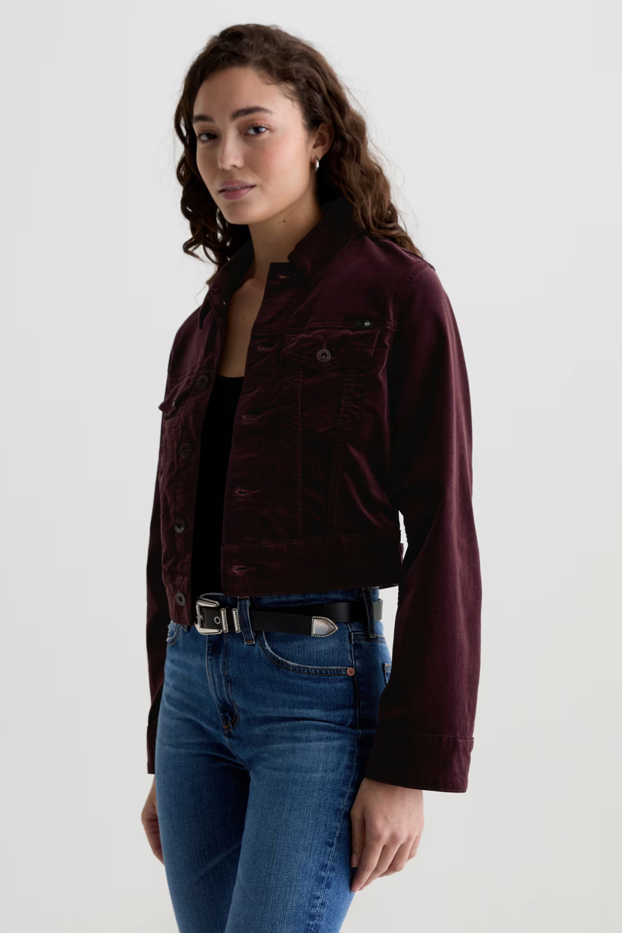 AG Isa Jacket in Winery Velvet