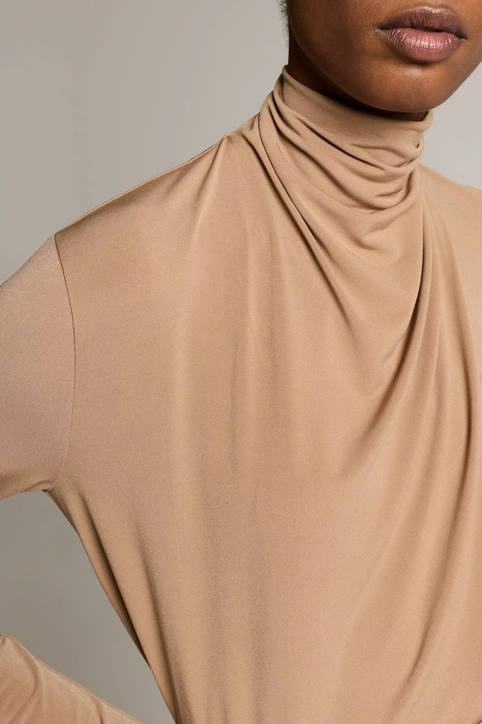 Vince Long Sleeve Draped Cowl Blouse
