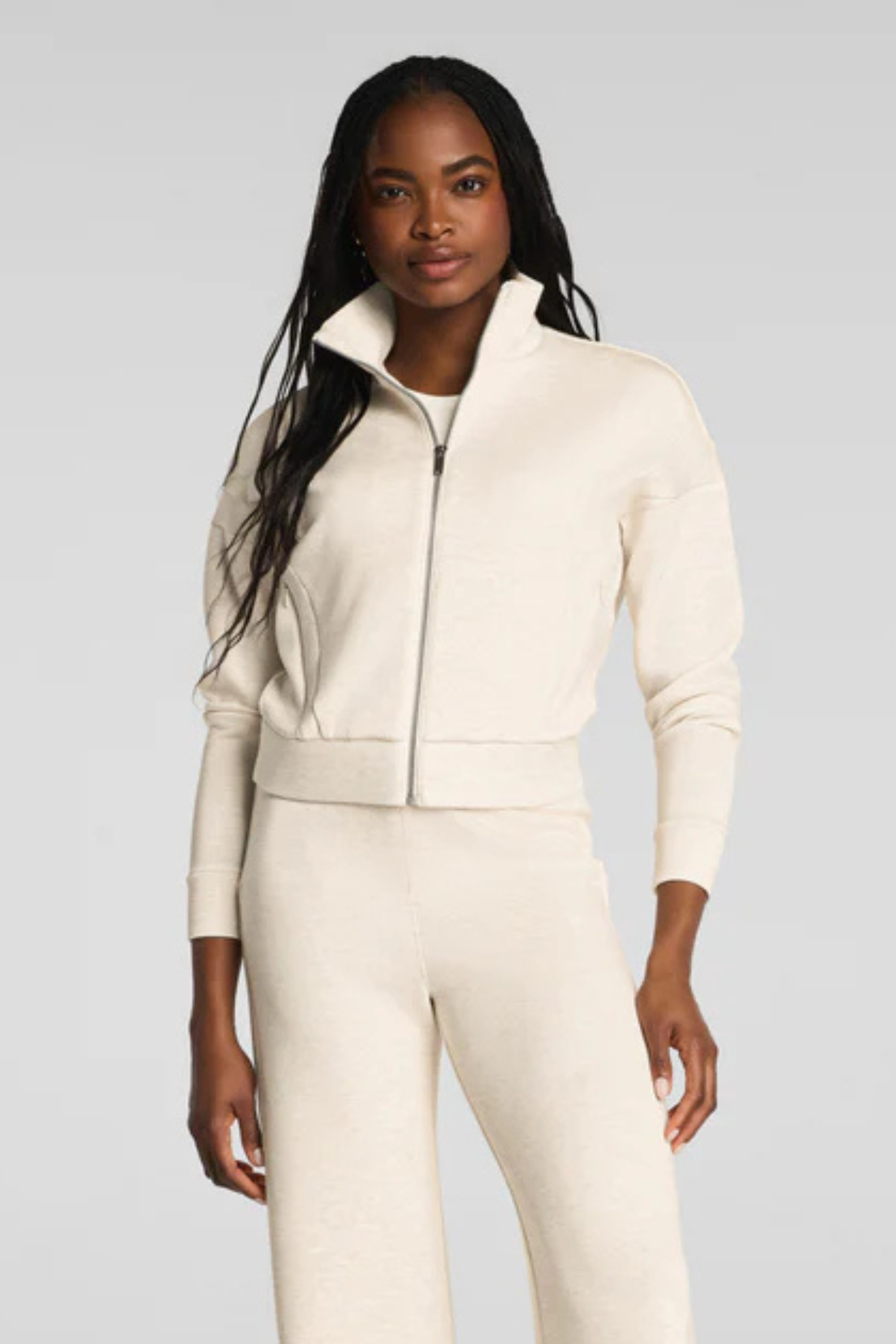 Spanx AirEssentials Track Jacket Oatmeal