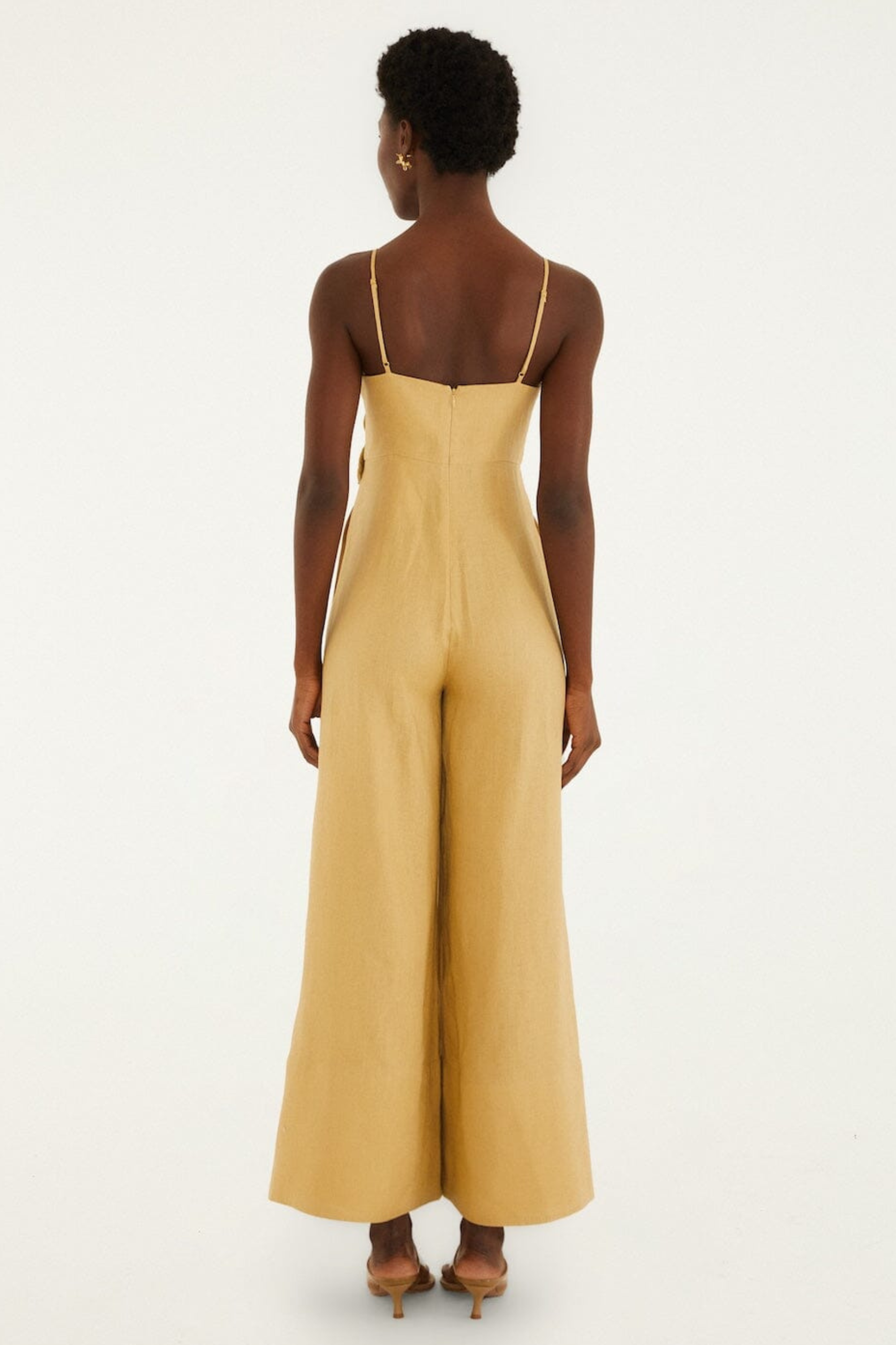 Farm Rio Sand Flowered Jumpsuit