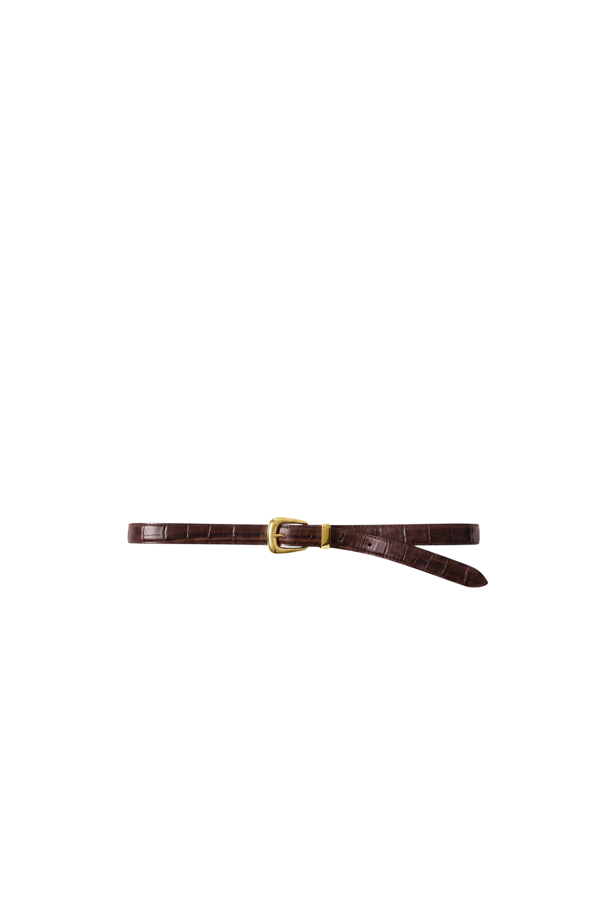 Veronica Beard Small Croc Embossed Arch Belt