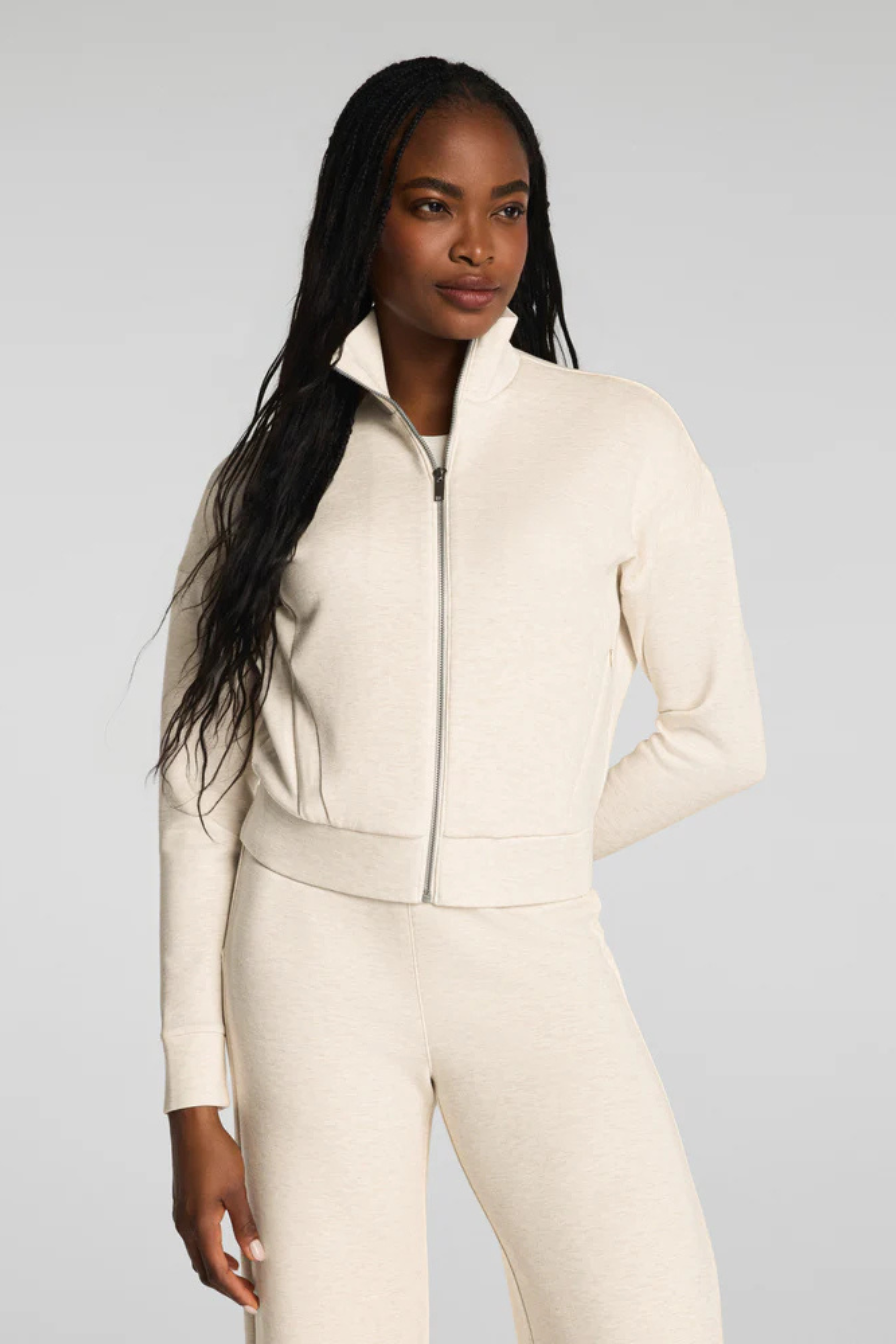 Spanx AirEssentials Track Jacket Oatmeal