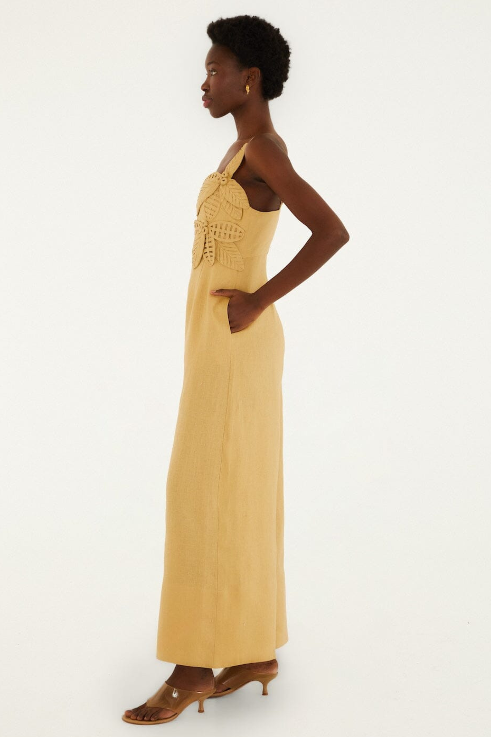 Farm Rio Sand Flowered Jumpsuit