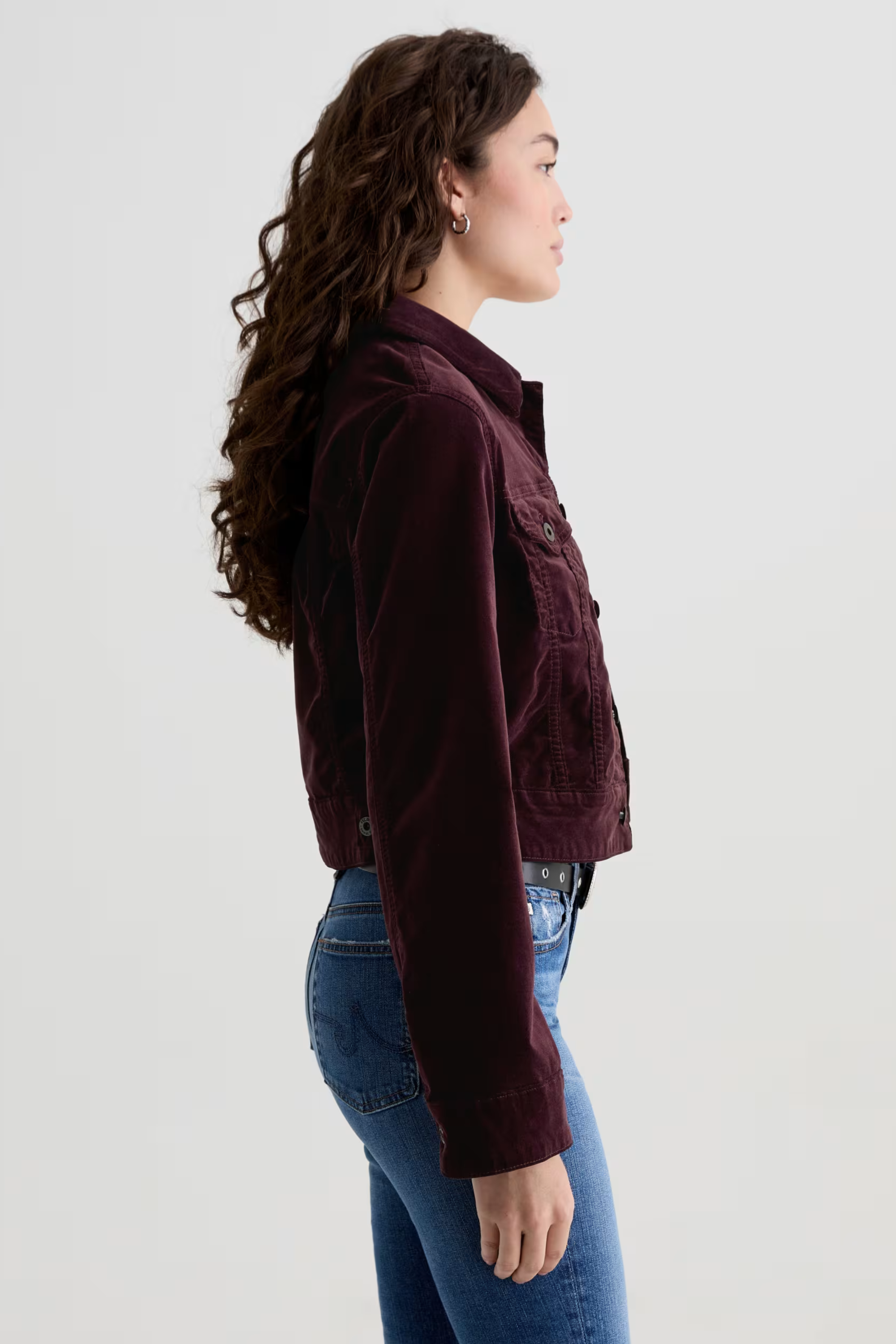 AG Isa Jacket in Winery Velvet