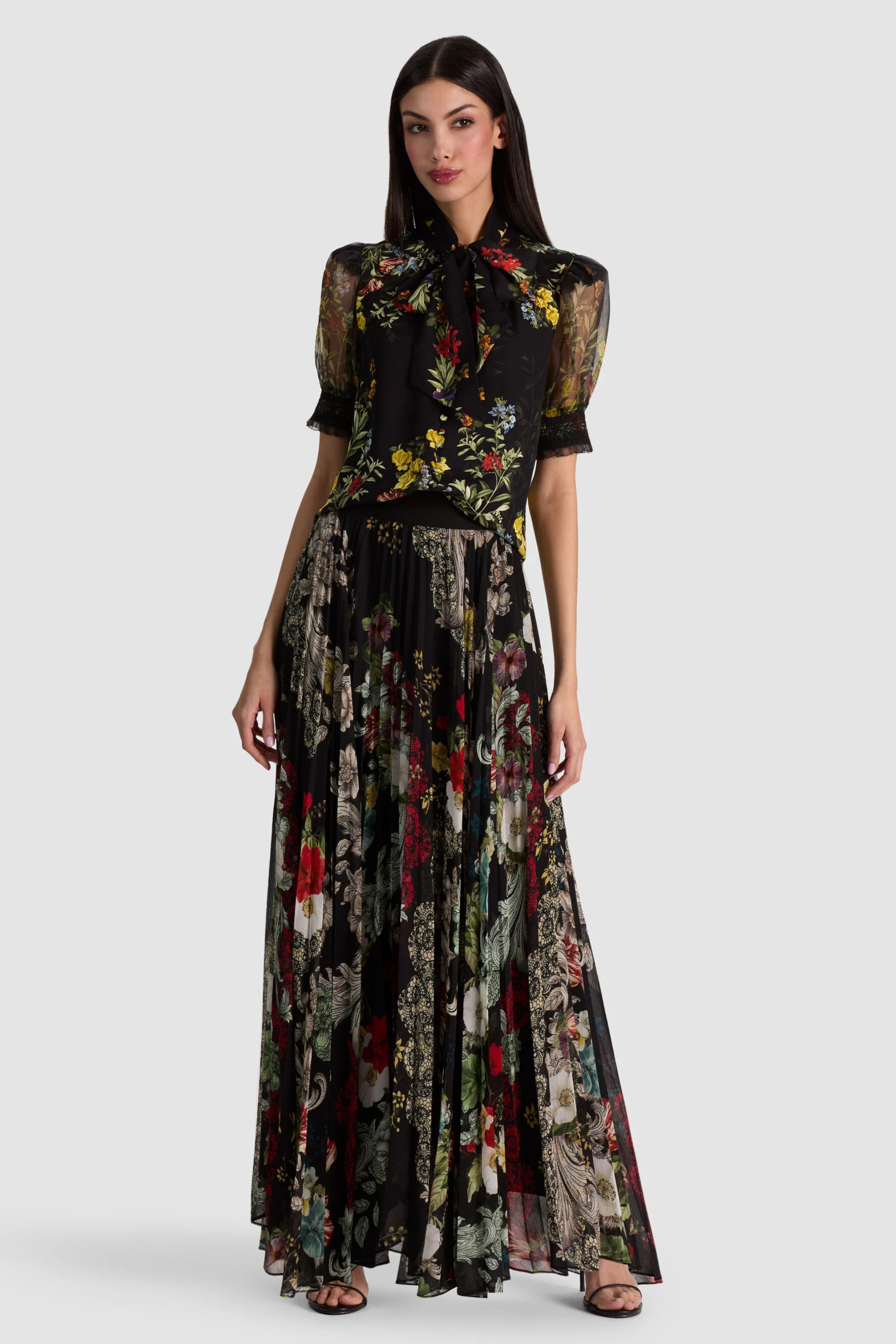 Alice + Olivia Brentley Tie Neck Blouse