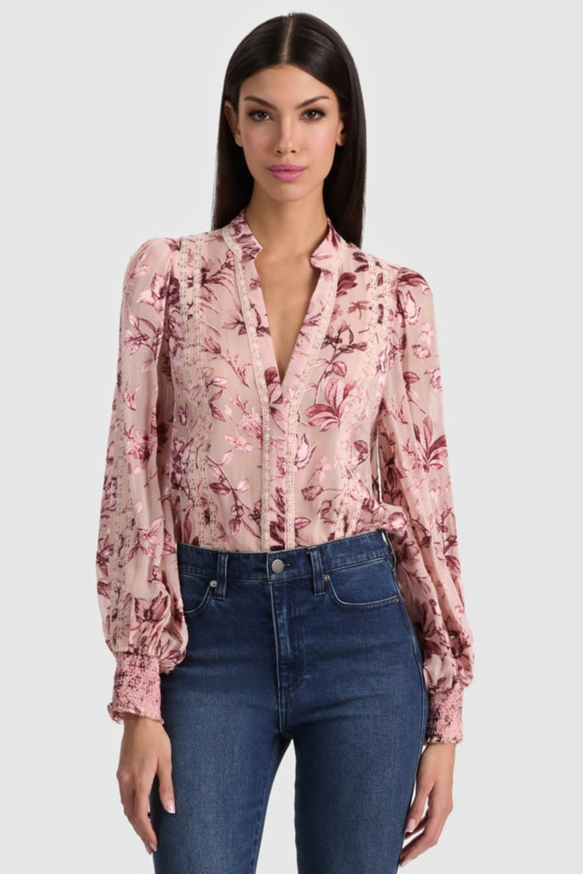 Alice + Olivia Arlette Collared Blouse