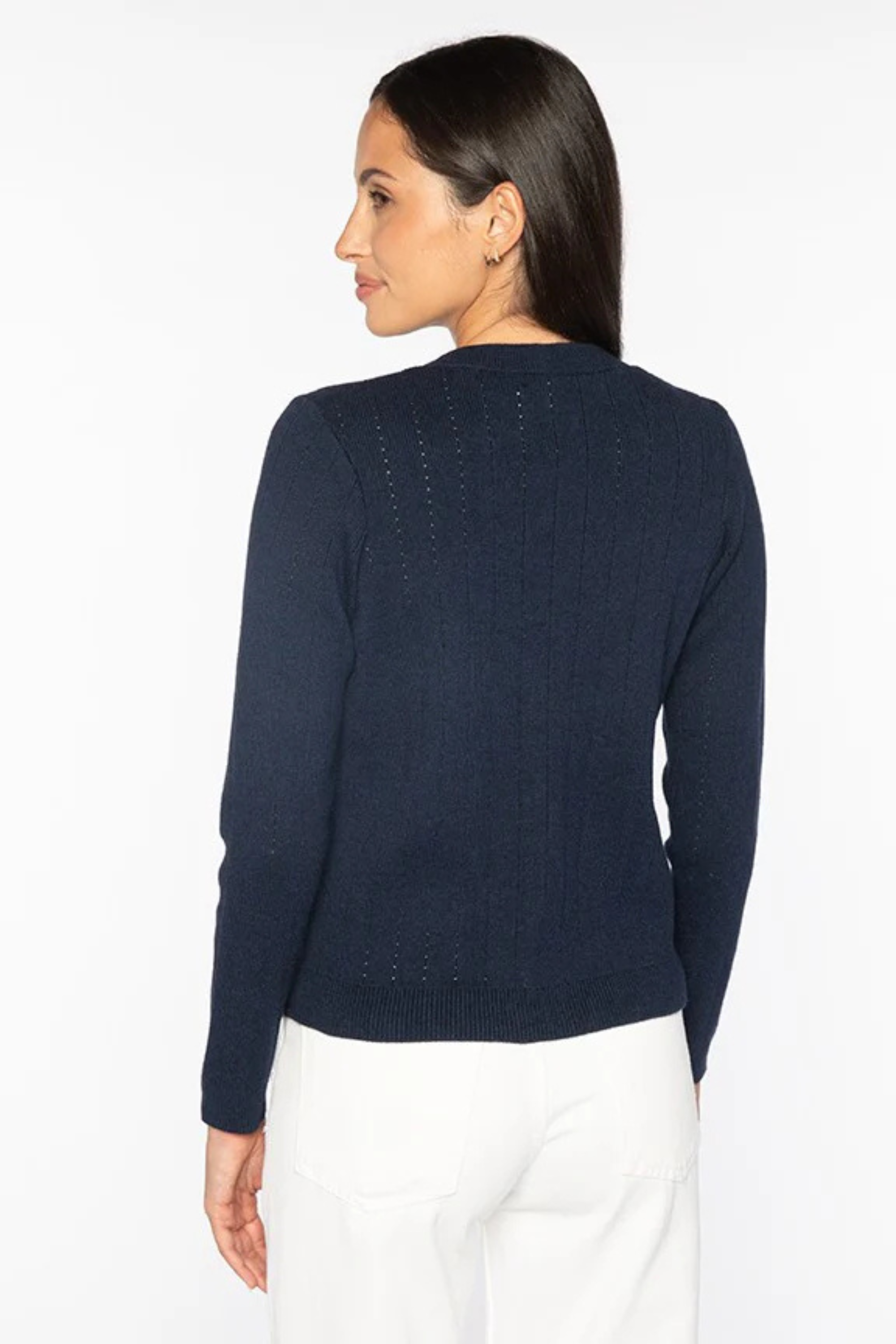 Kinross Rib Button Front Vee