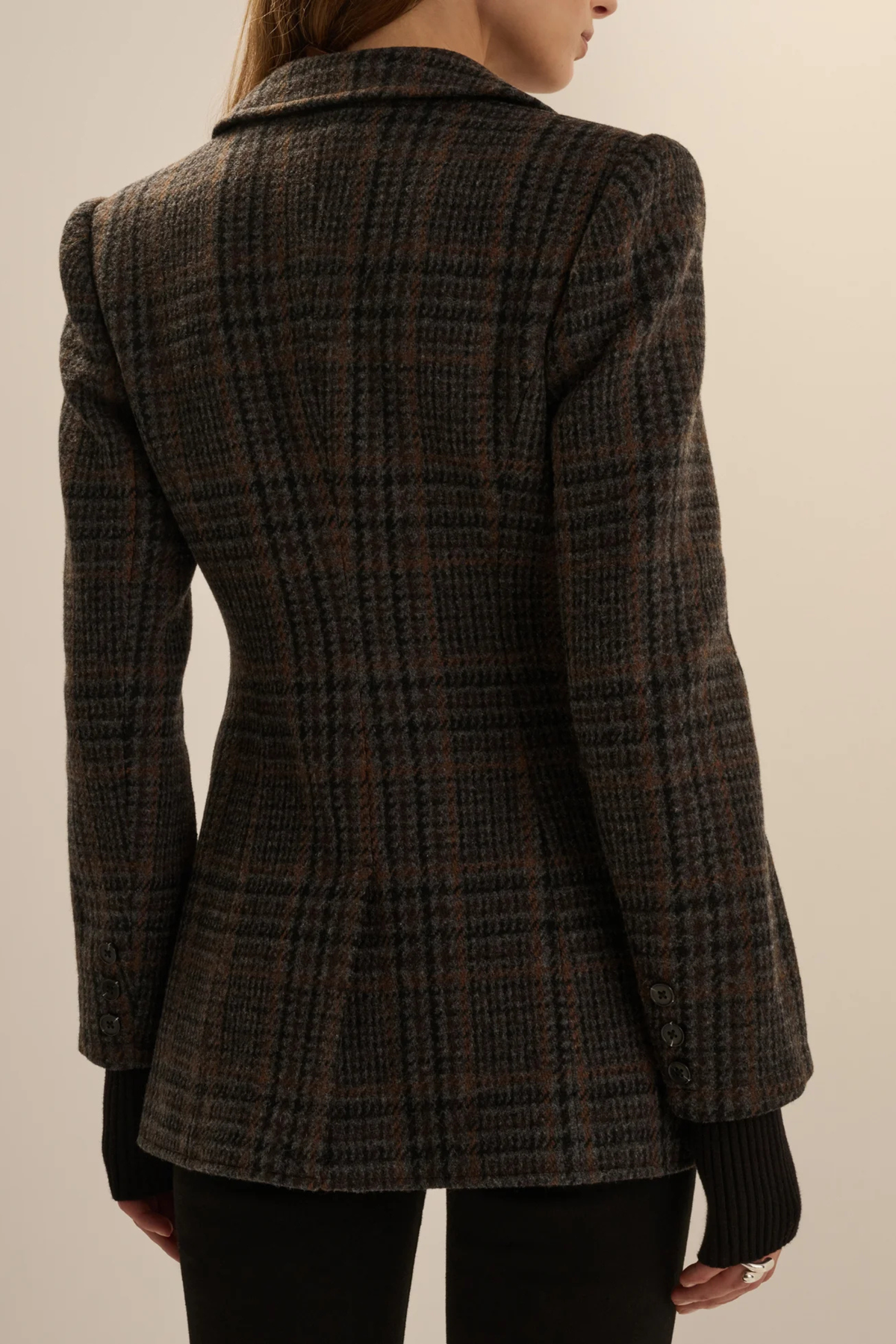 Favorite Daughter The Plaid City Blazer in Navy Multi Plaid
