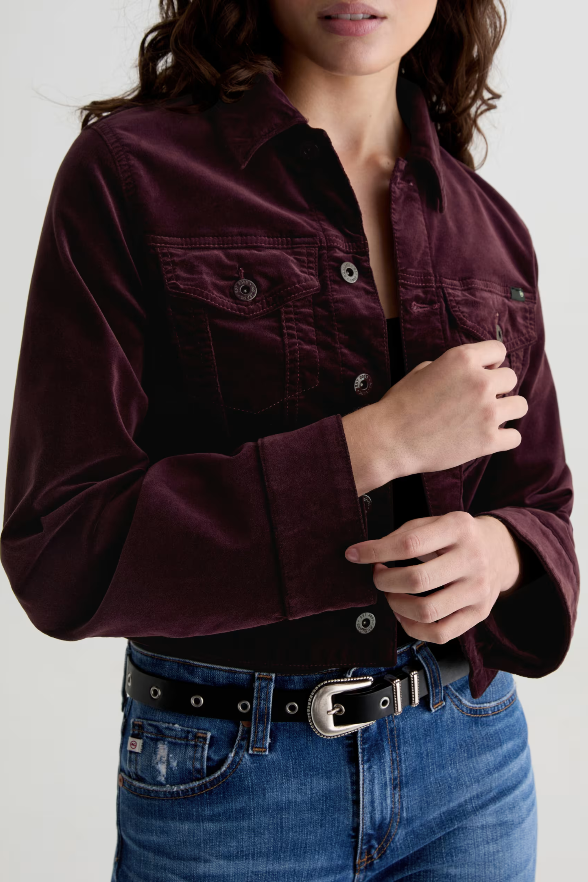 AG Isa Jacket in Winery Velvet