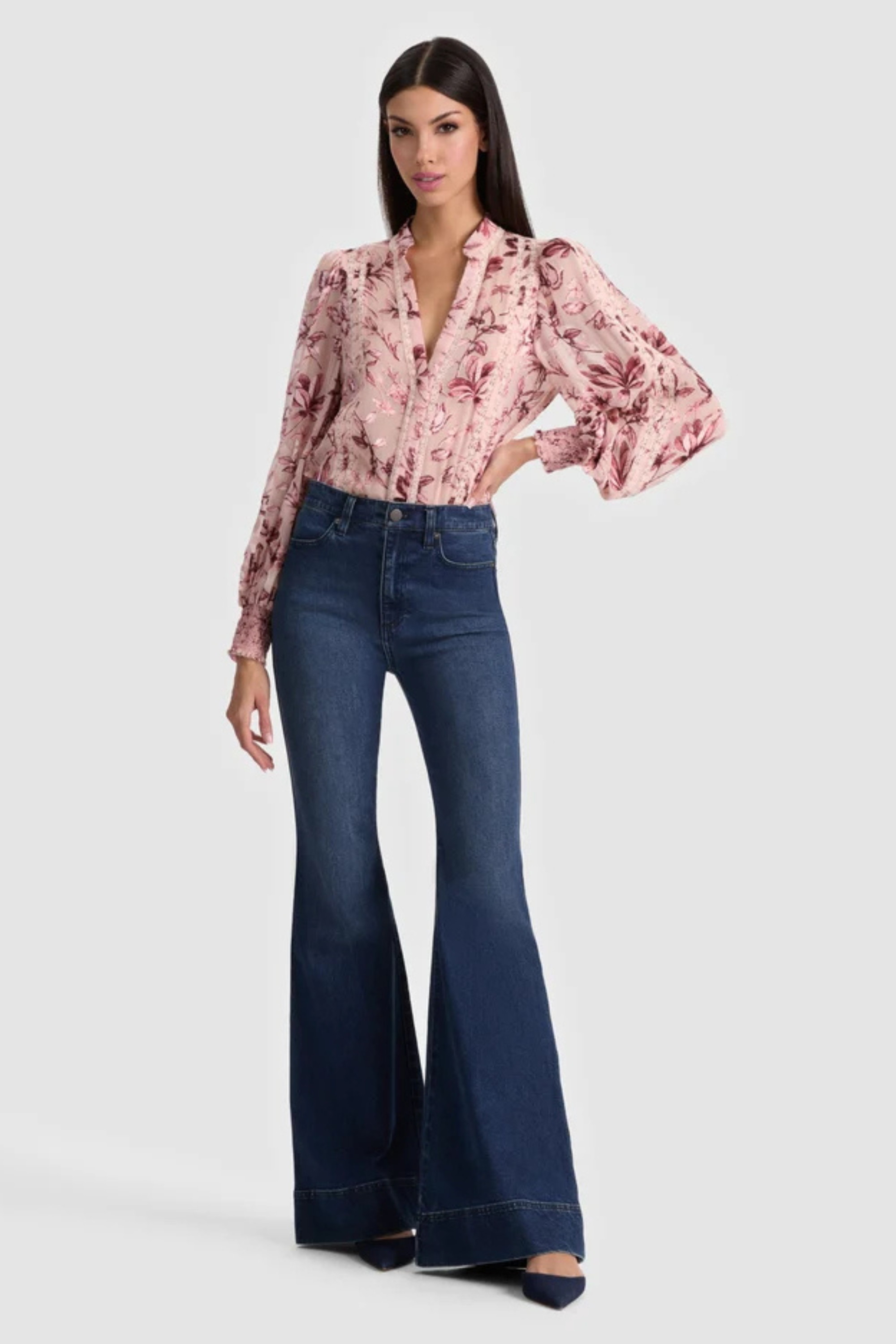 Alice + Olivia Arlette Collared Blouse