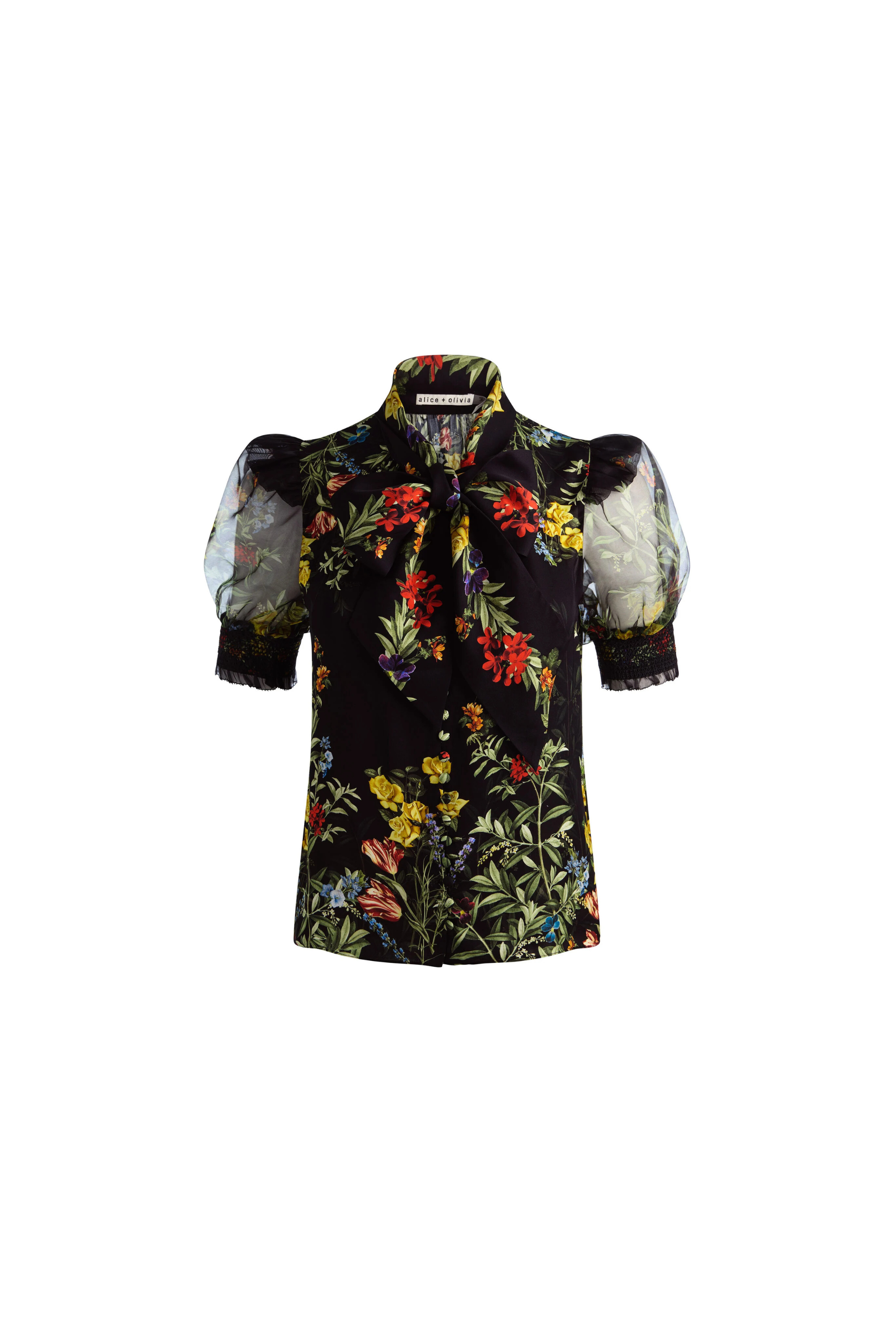 Alice + Olivia Brentley Tie Neck Top