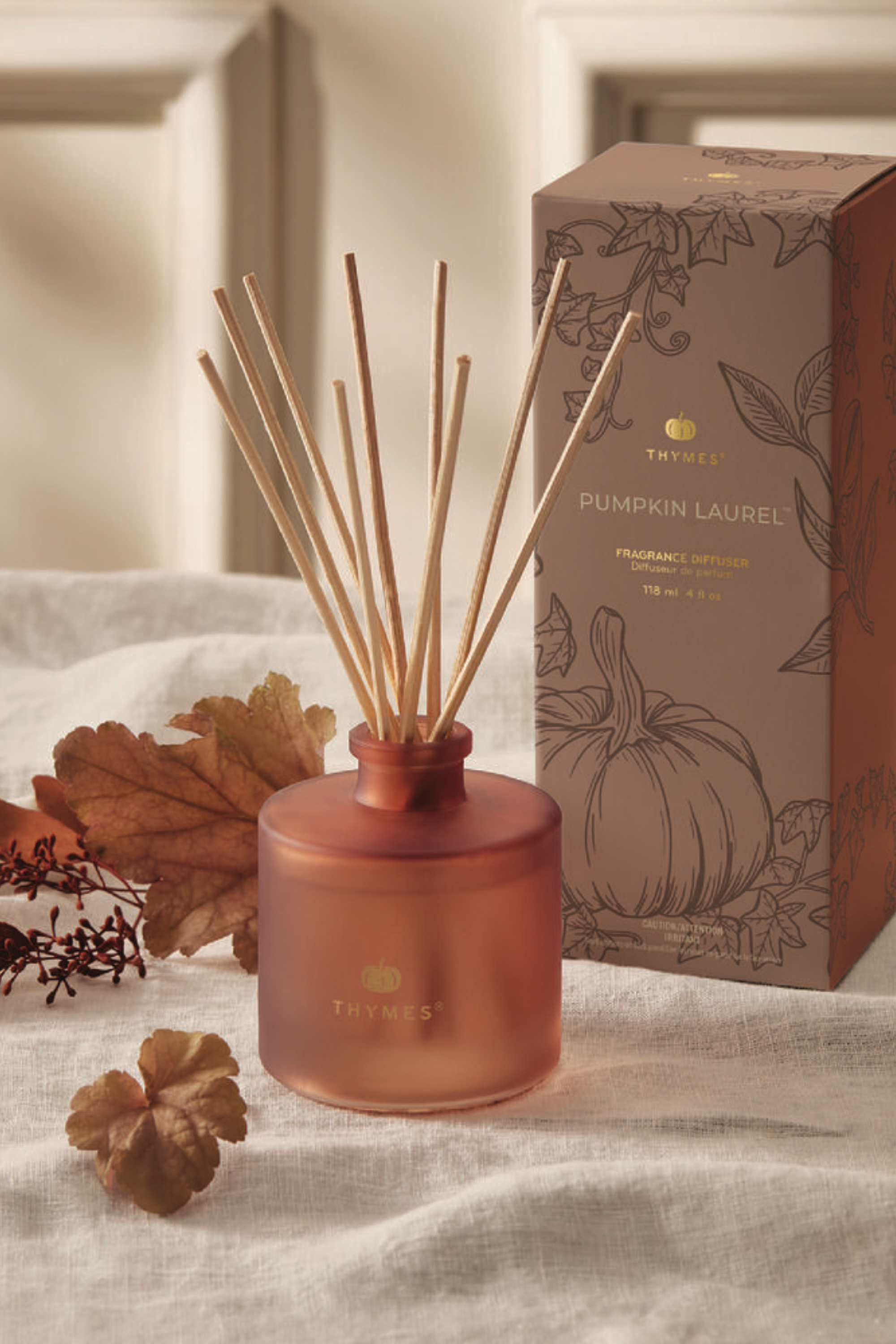 Thymes Pumpkin Laurel 4oz Petite Diffuser