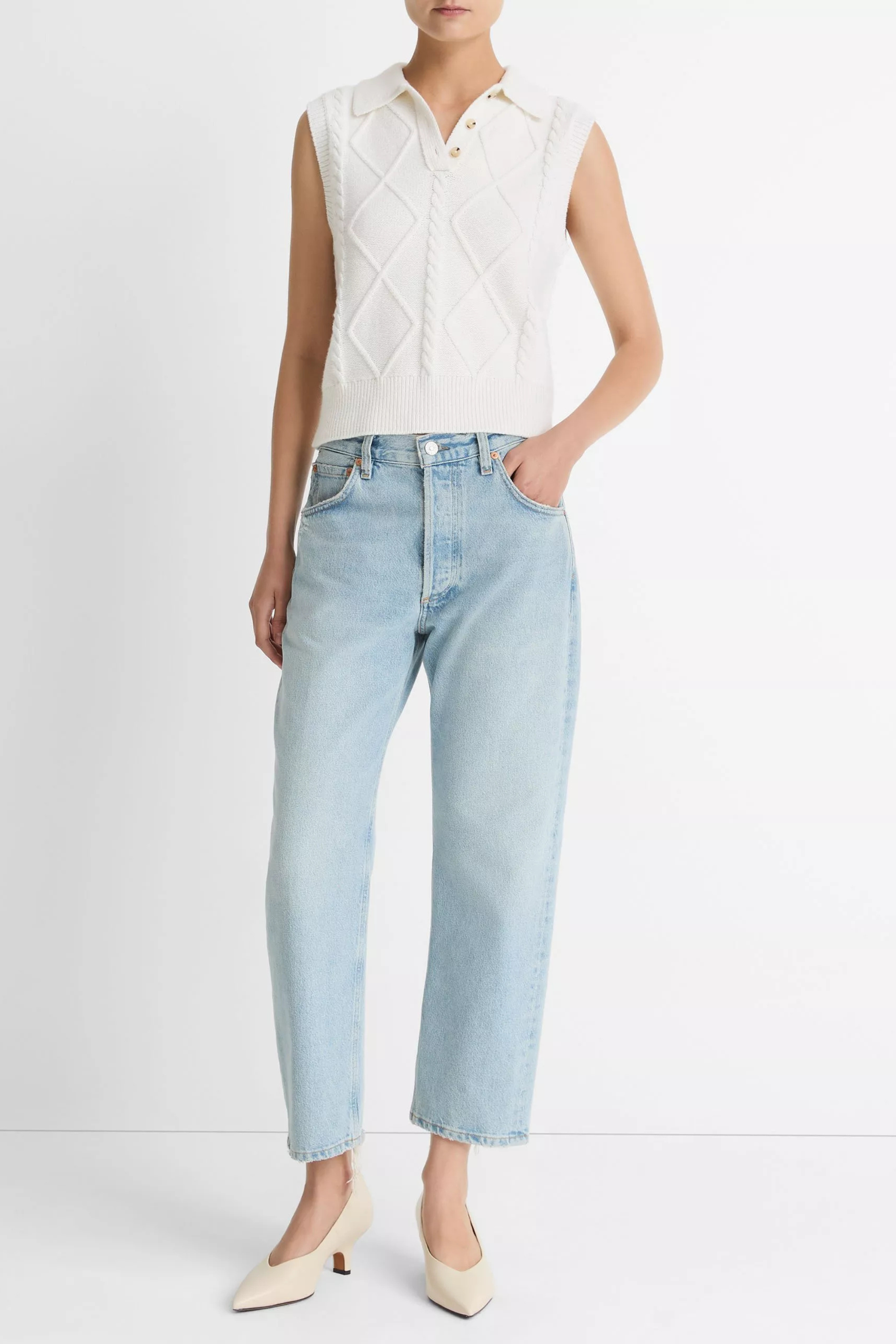 Vince Polo Cable Vest