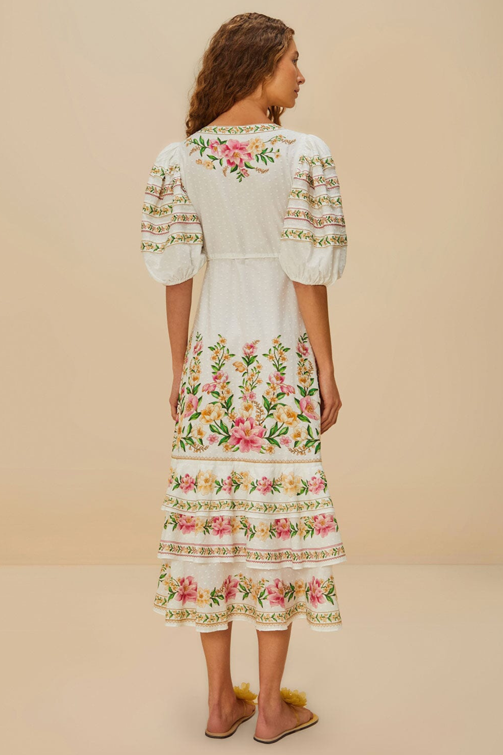 Farm Rio Palm Dream Wrap Midi Dress