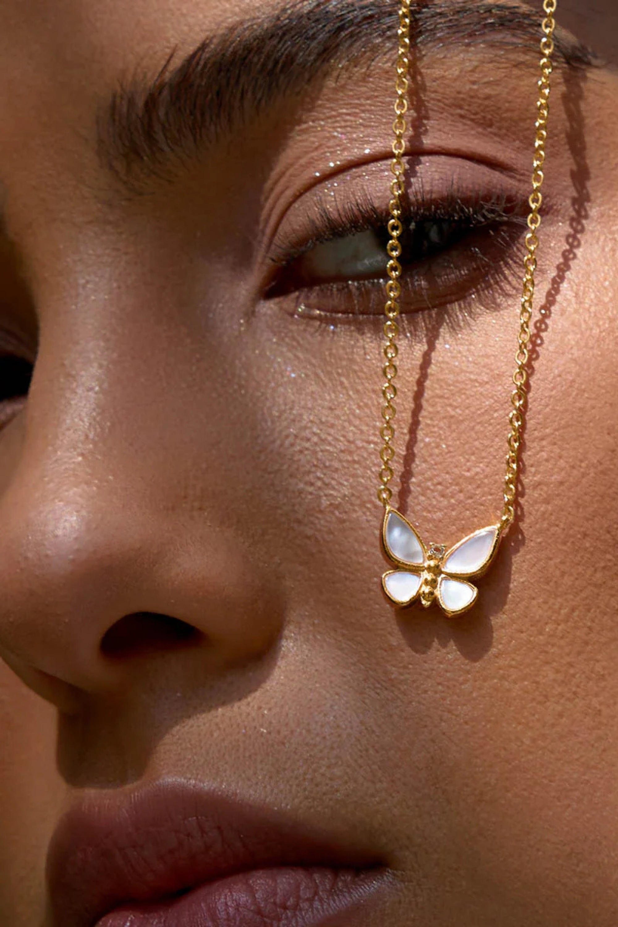Satya 16" MOP Butterfly Necklace